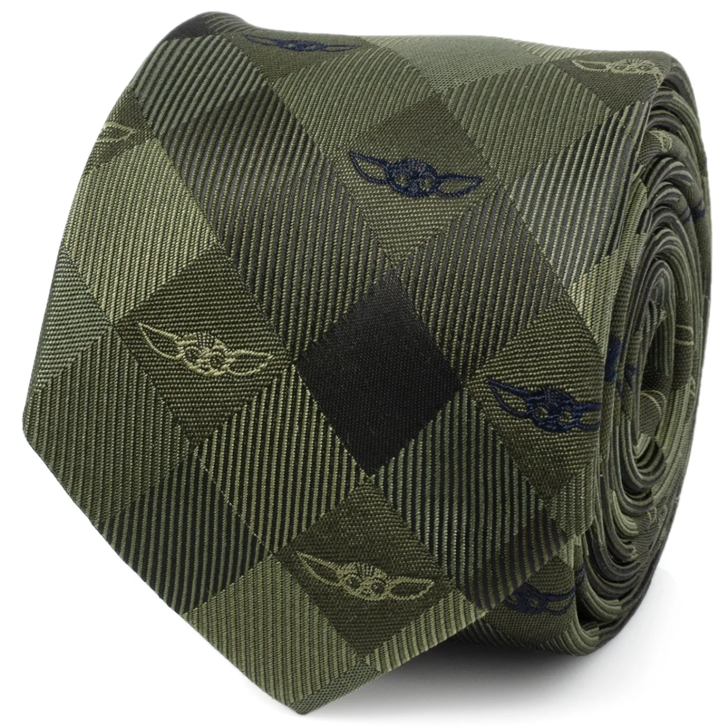 Outlet Grogu Plaid Green Men's Tie Star Wars Ties