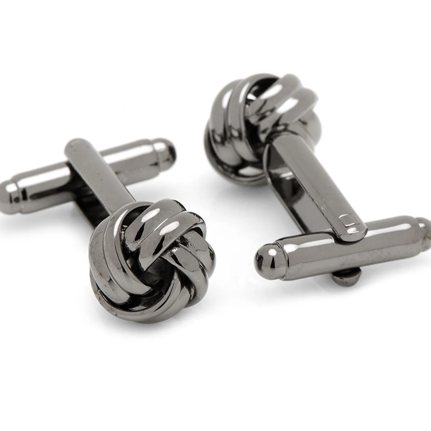 Sale Gunmetal Knot Cufflinks Wedding Cufflinks | Luxury Cufflinks