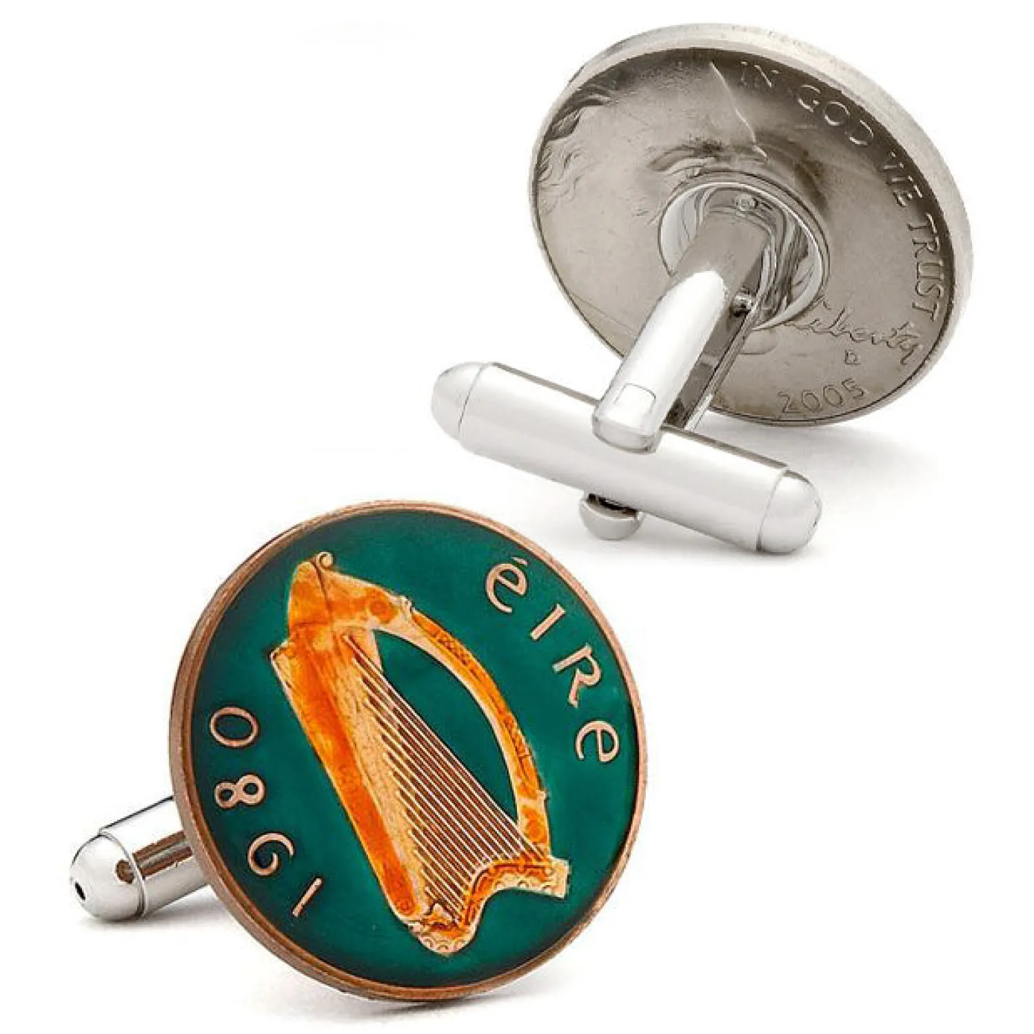 Cheap Hand Painted Irish Eire Coin Cufflinks Luxury Cufflinks | Hobbies & Interests Cufflinks