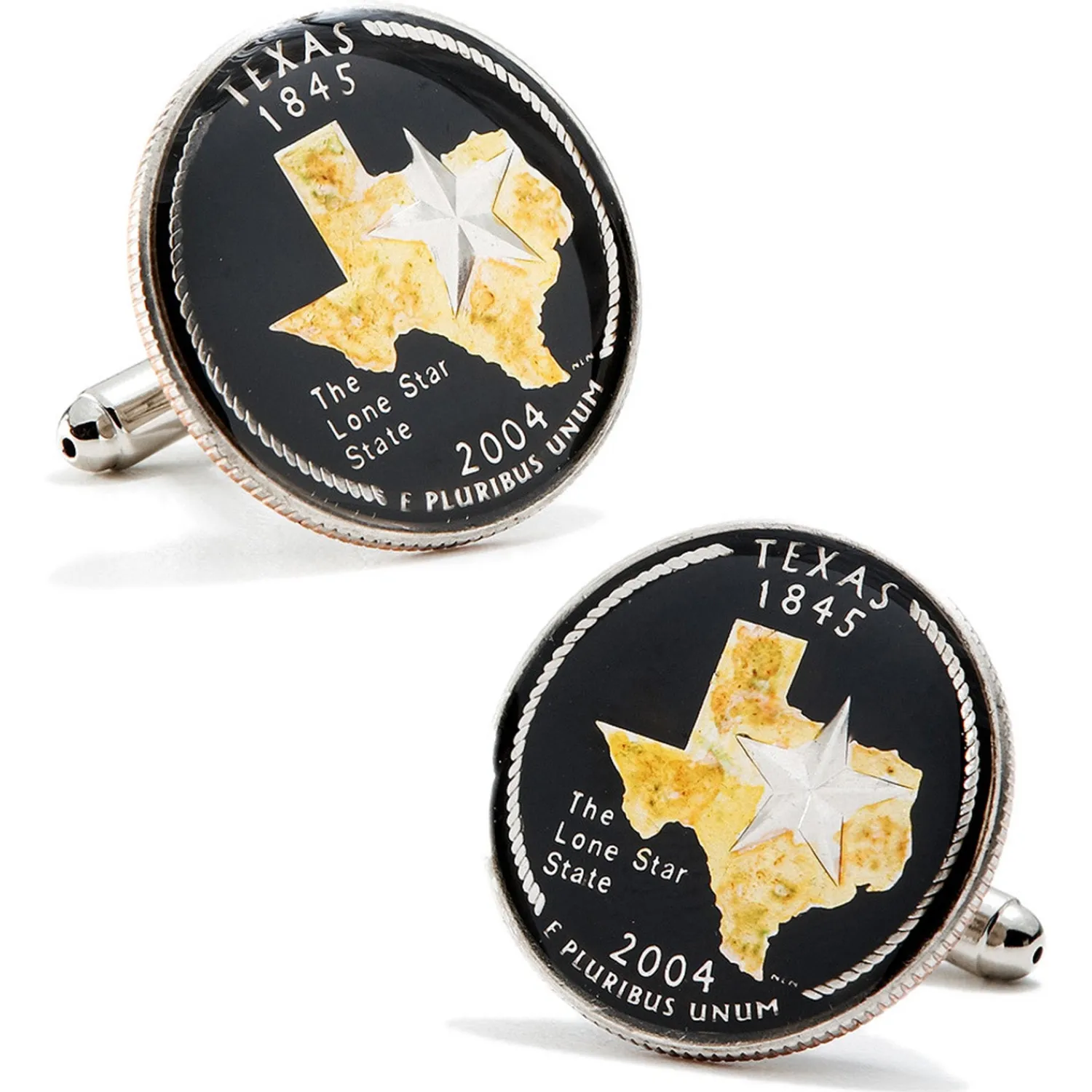 Outlet Hand Painted Texas State Quarter Cufflinks Luxury Cufflinks | Hobbies & Interests Cufflinks