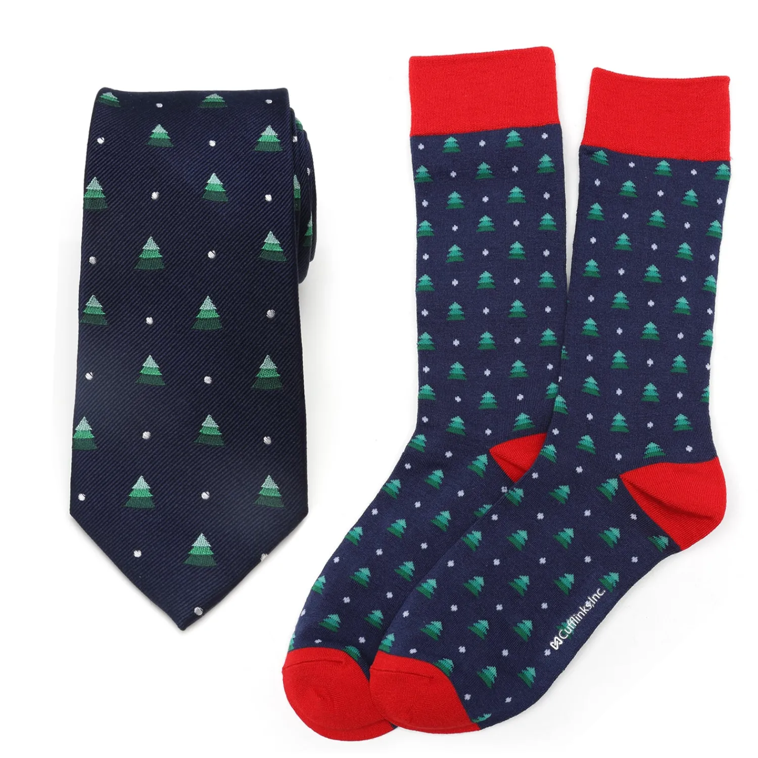 Online Holiday Tree Tie and Sock Gift Set Hobbies & Interests Cufflinks