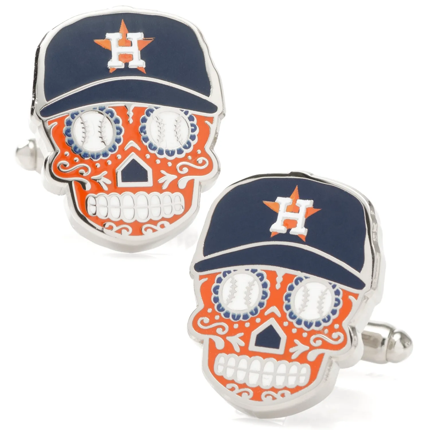 New Houston Astros Sugar Skull Cufflinks Luxury Cufflinks | Sports Cufflinks