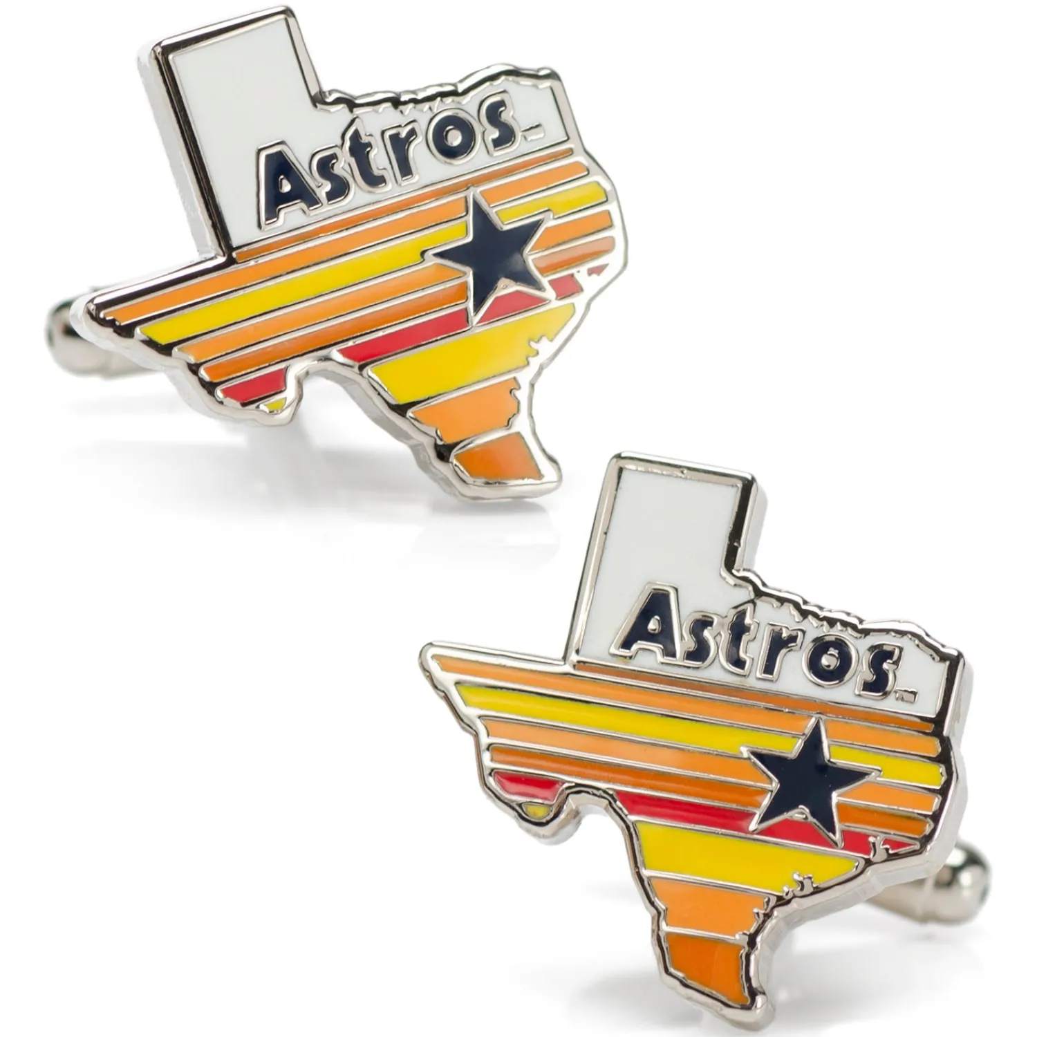 Hot Houston Astros Tequila Sunrise Cufflinks Luxury Cufflinks | Sports Cufflinks