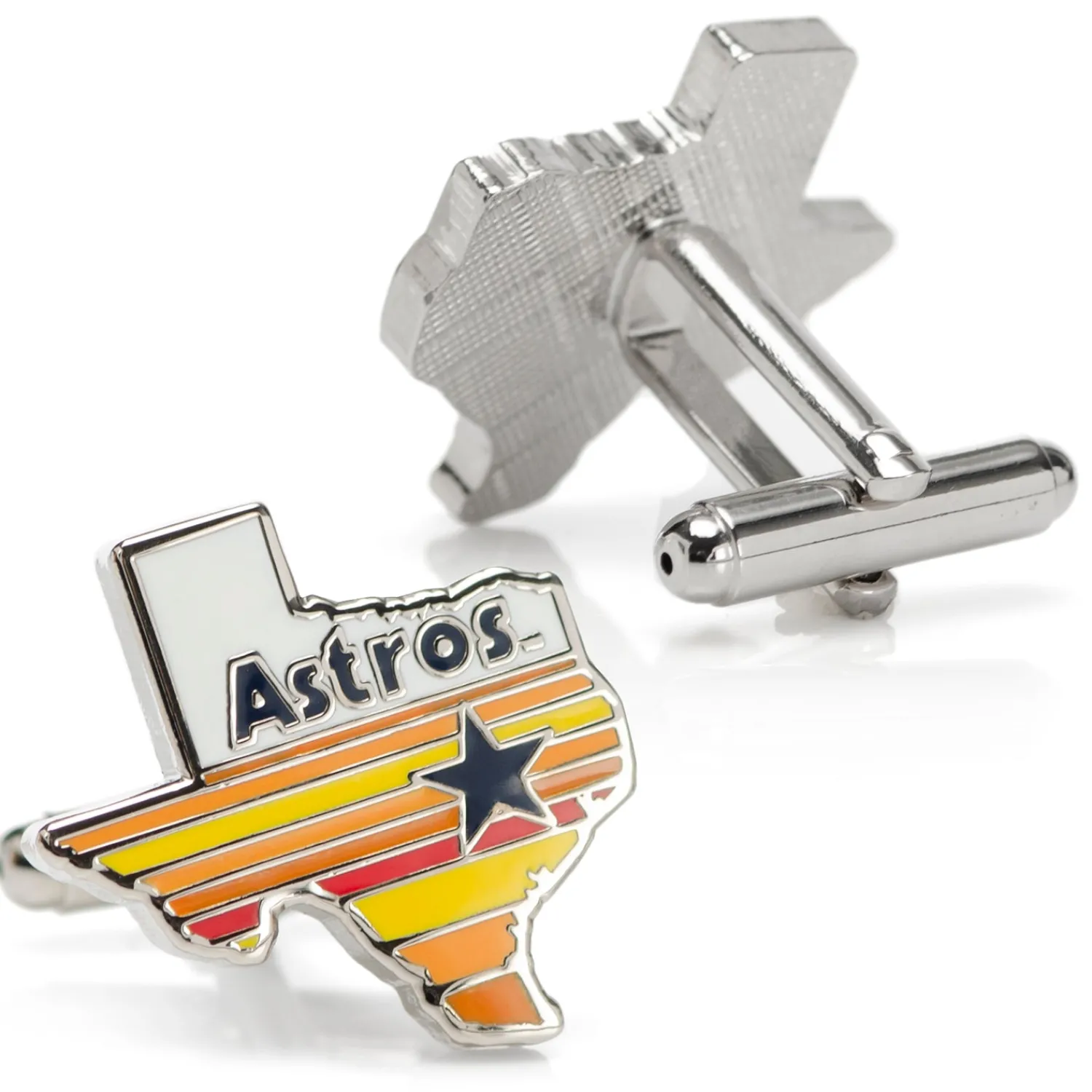 Hot Houston Astros Tequila Sunrise Cufflinks Luxury Cufflinks | Sports Cufflinks