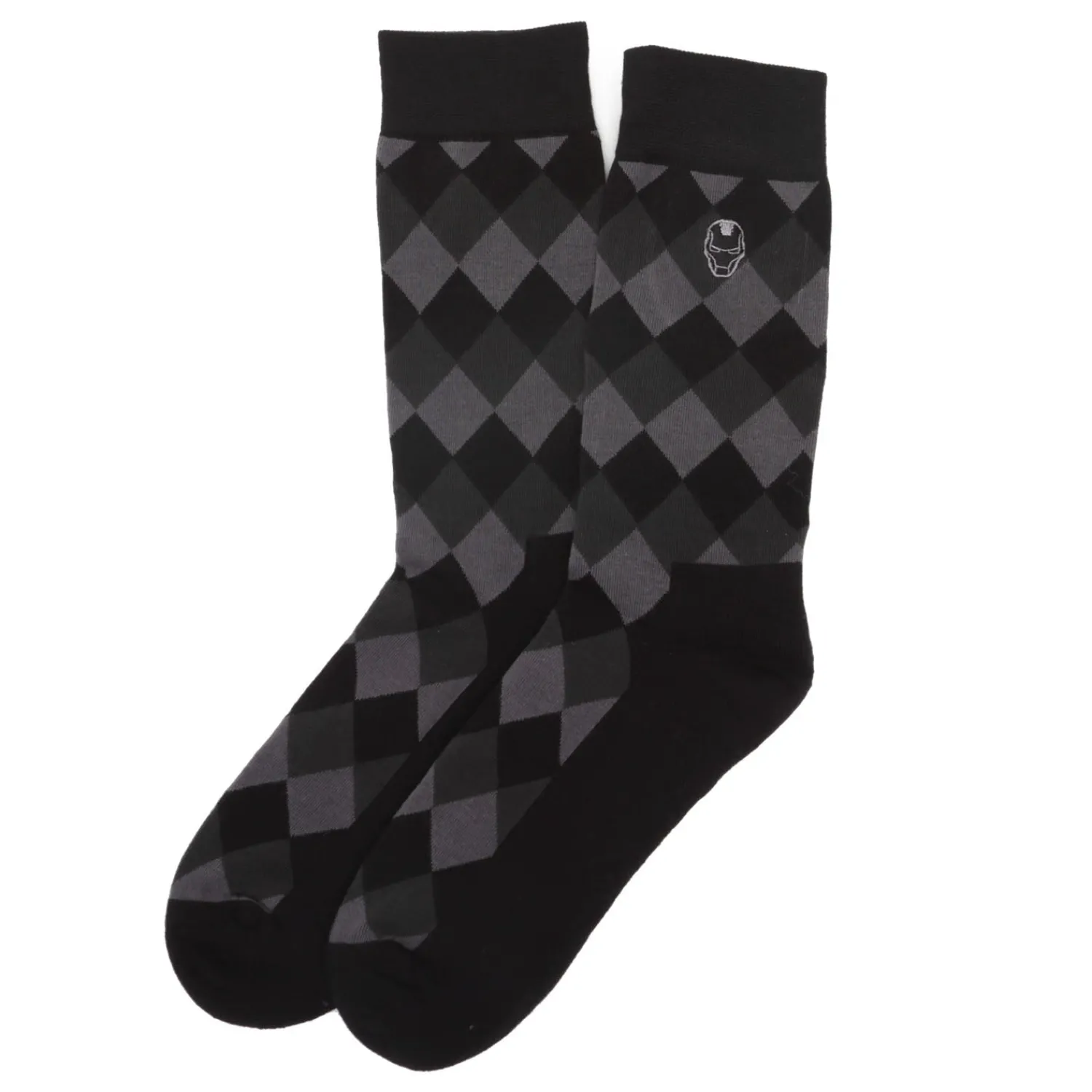 New Iron Man Argyle Black Men's Socks Socks