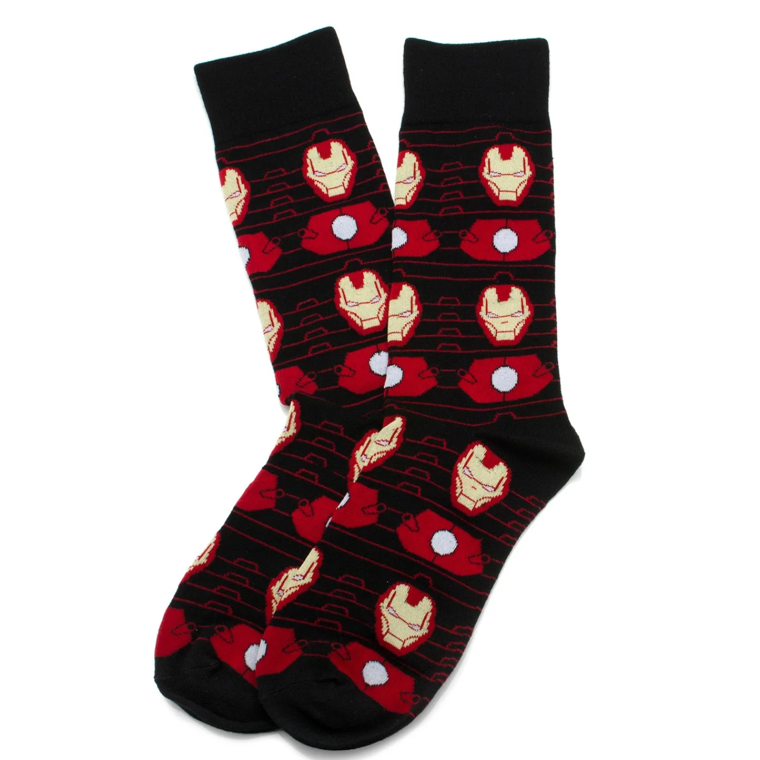 Fashion Iron Man Stripe Black Socks Socks