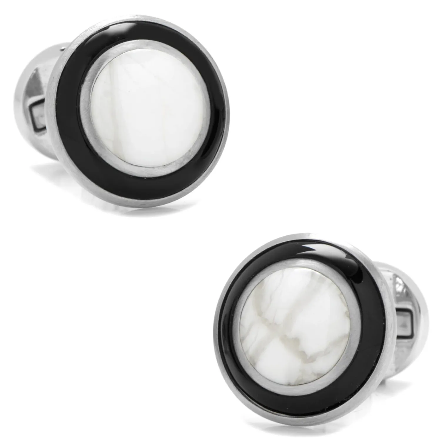 Clearance Jade with Onyx Ring Stainless Steel Cufflinks Luxury Cufflinks | Hobbies & Interests Cufflinks