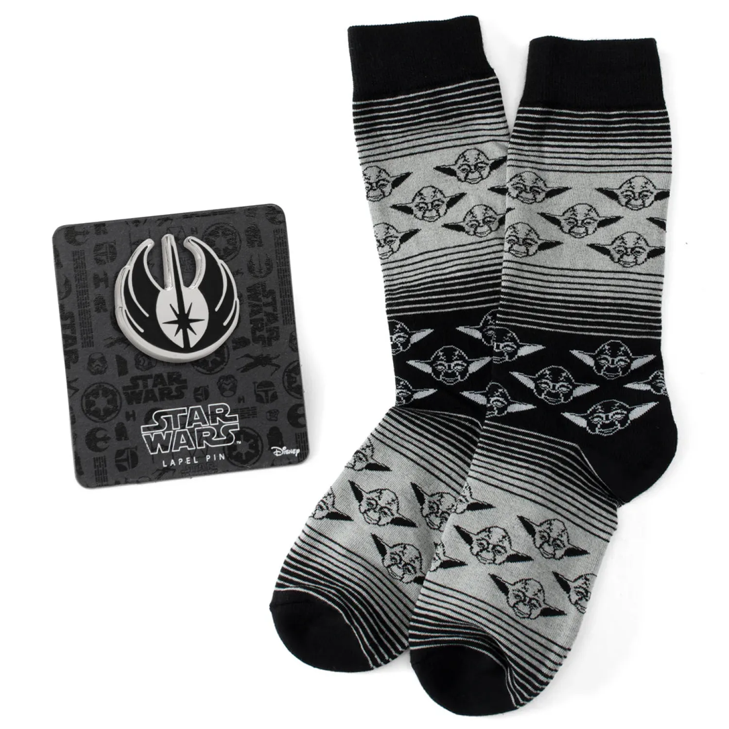 Sale Jedi Yoda Gray Black Gift Set Socks