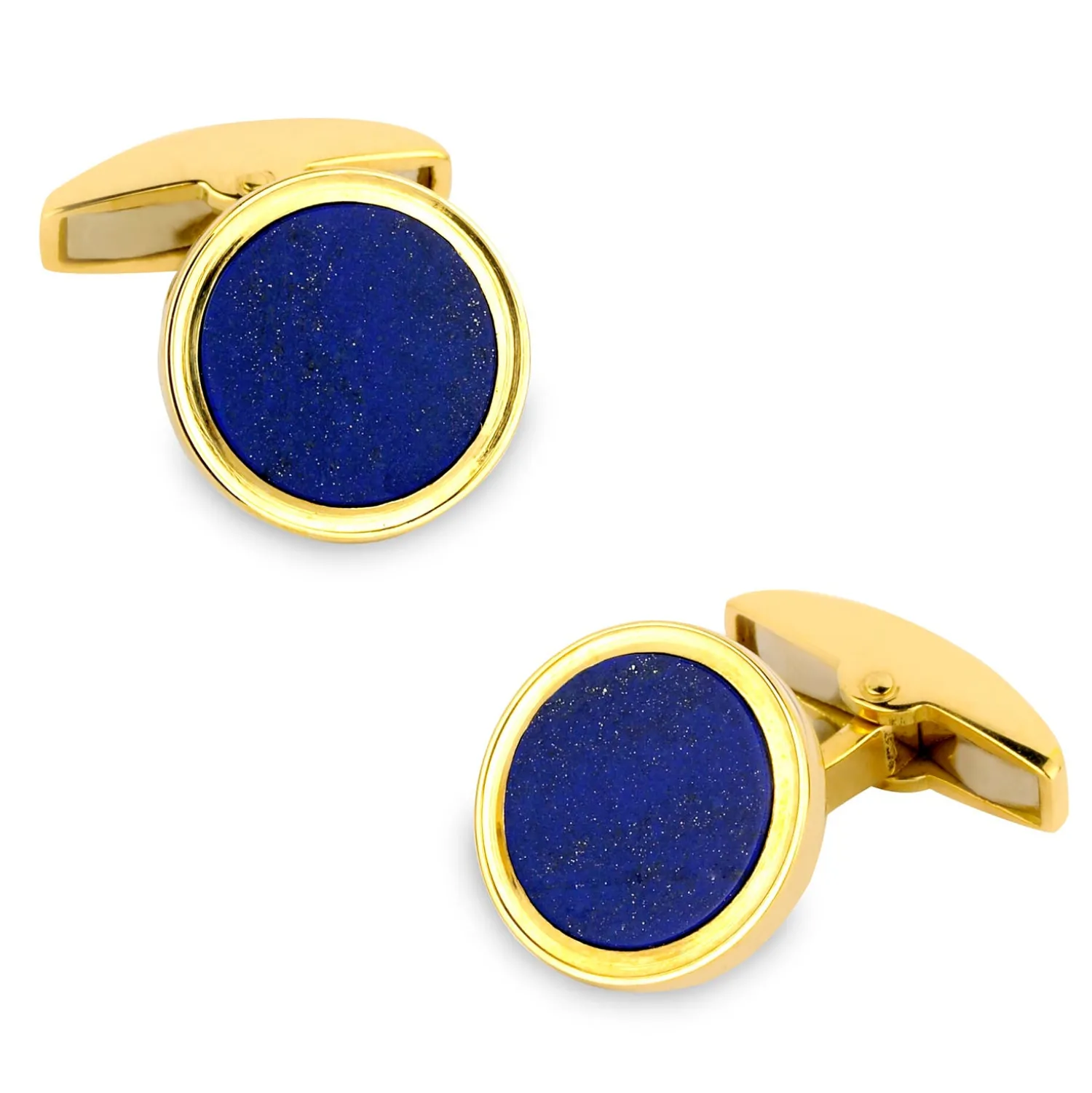 Online 18K Gold Cufflinks with Lapis Lasuli Inlay Luxury Cufflinks | Hobbies & Interests Cufflinks