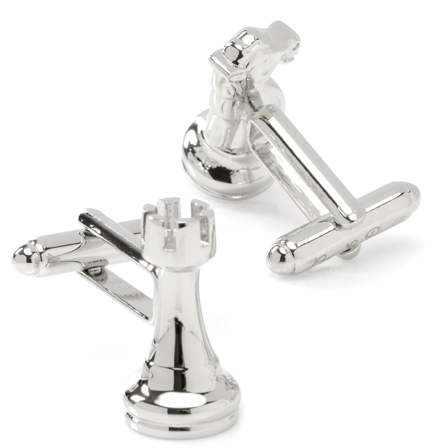 Outlet Knight and Rook Chess Piece Cufflinks Luxury Cufflinks | Hobbies & Interests Cufflinks