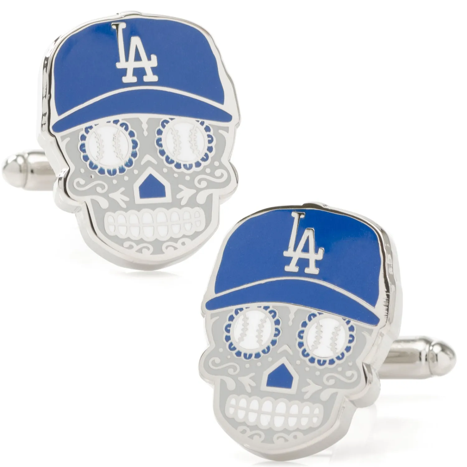 Best Sale LA Dodgers Sugar Skull Cufflinks Luxury Cufflinks | Sports Cufflinks