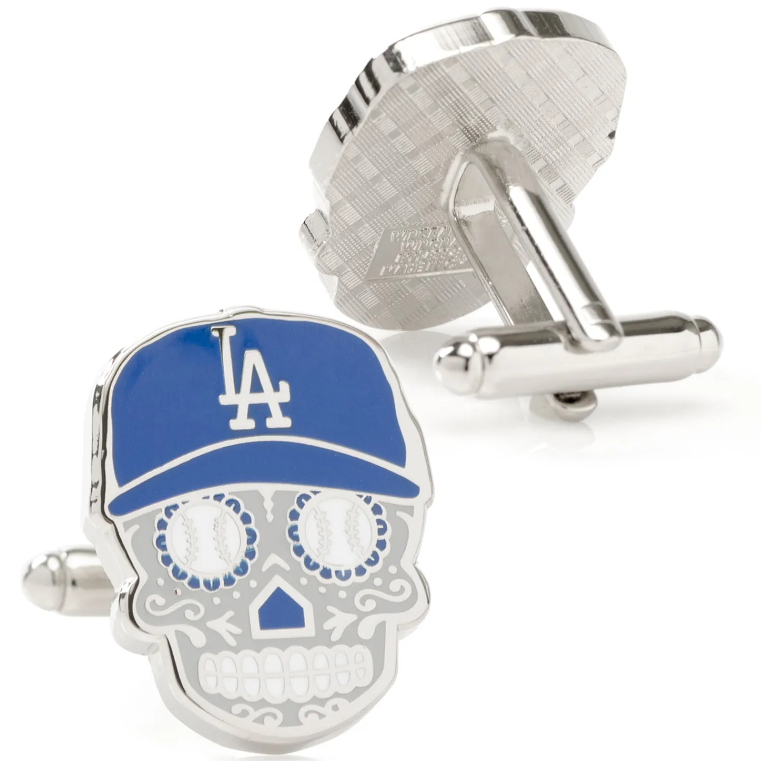 Best Sale LA Dodgers Sugar Skull Cufflinks Luxury Cufflinks | Sports Cufflinks