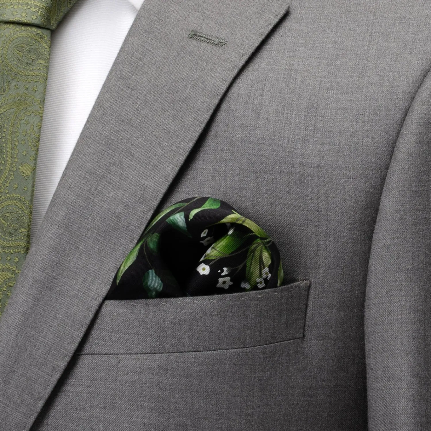 Flash Sale Leaf Watercolor Black Pocket Square Pocket Squares