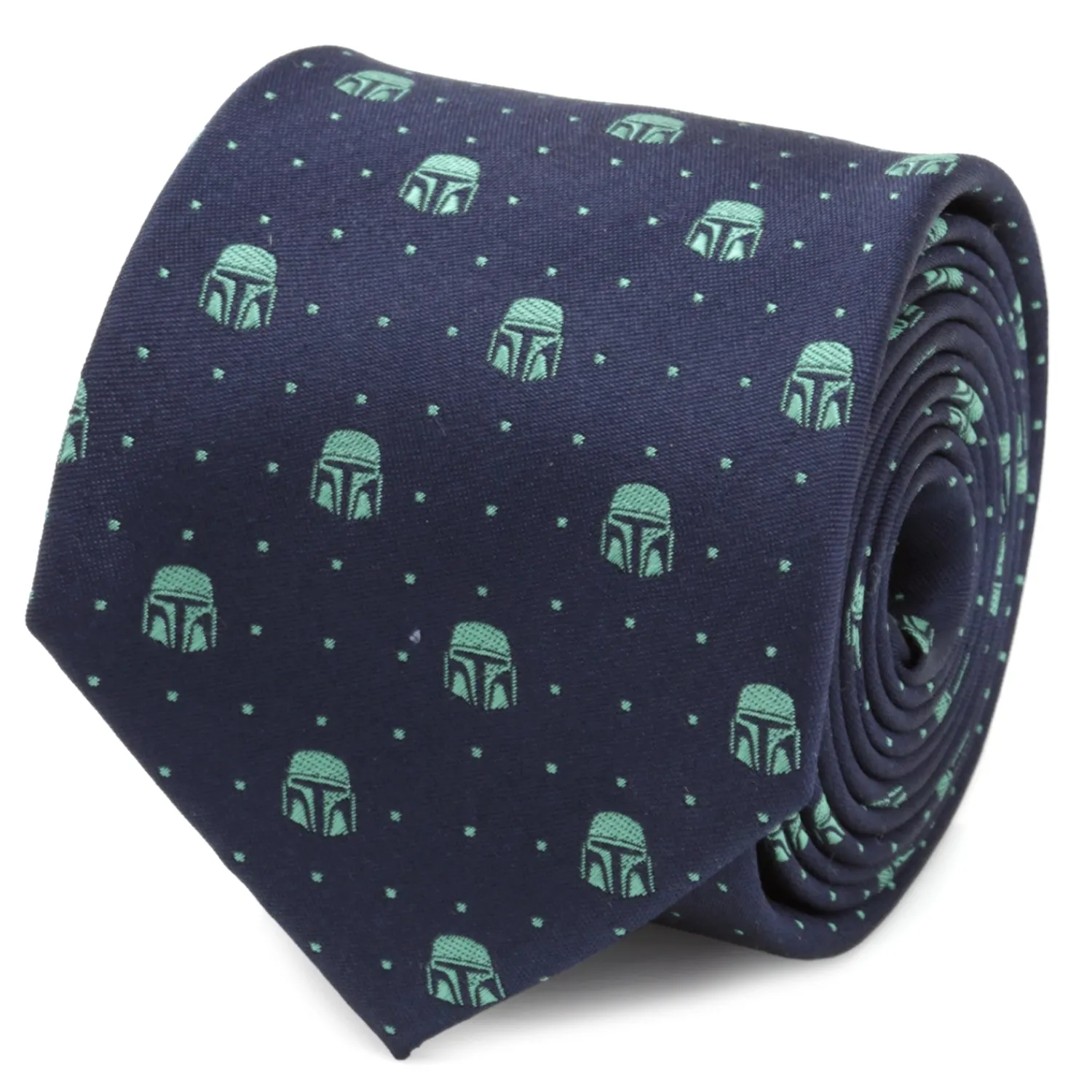 Store Mandalorian Helmet Dotted Navy Tie Star Wars Ties