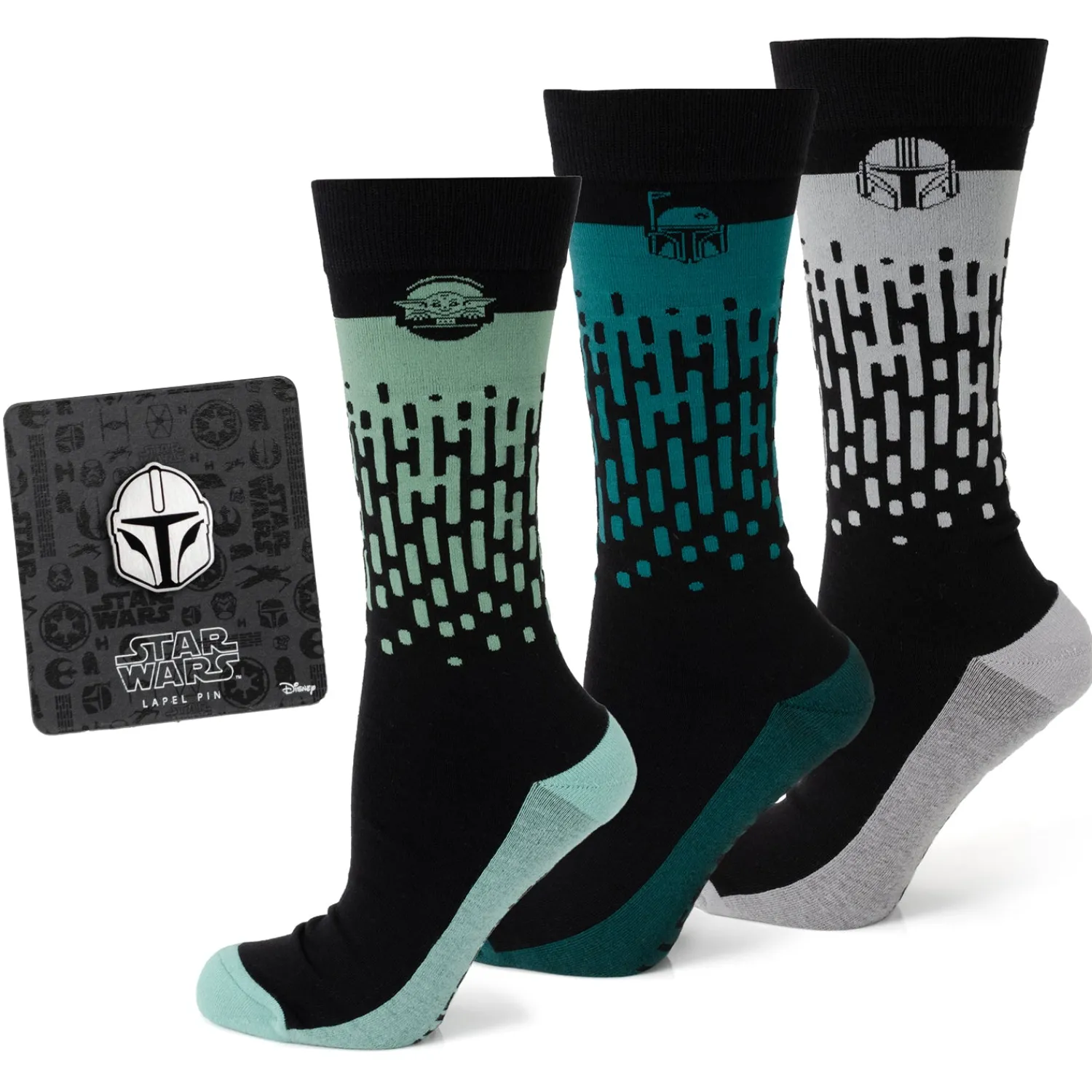 Online Mandalorian Hidden Message and Helmet Gift Set Socks