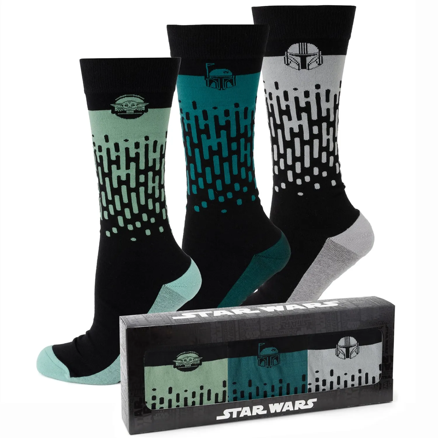 Online Mandalorian Hidden Message and Helmet Gift Set Socks