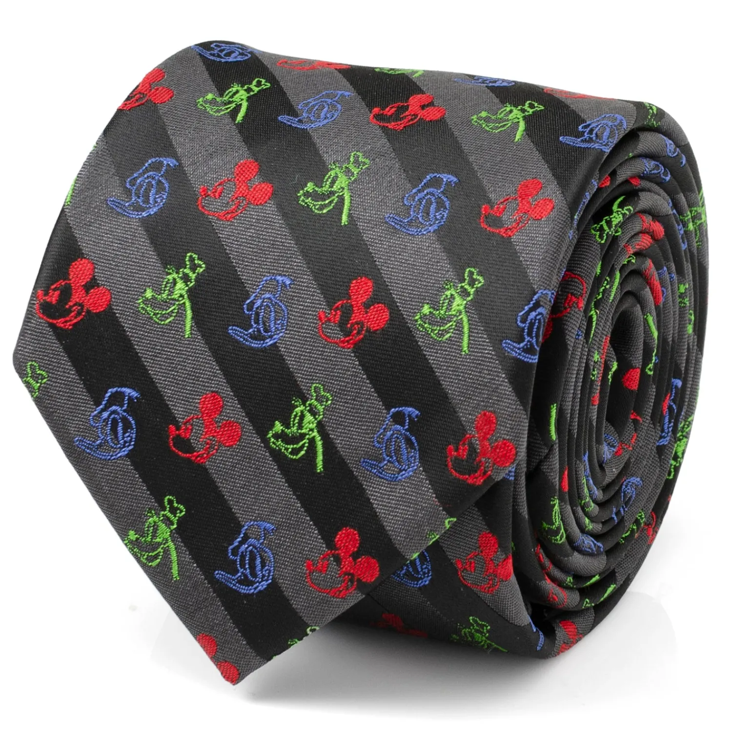 Shop Mickey and Friends Multi Black Stripe Men's Tie Disney Ties