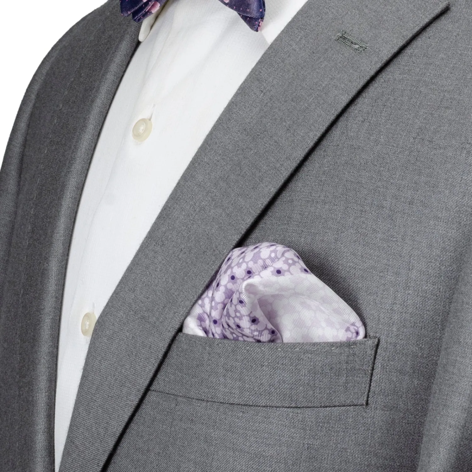 Fashion Mickey Lavender 4 Square Pocket Square Pocket Squares