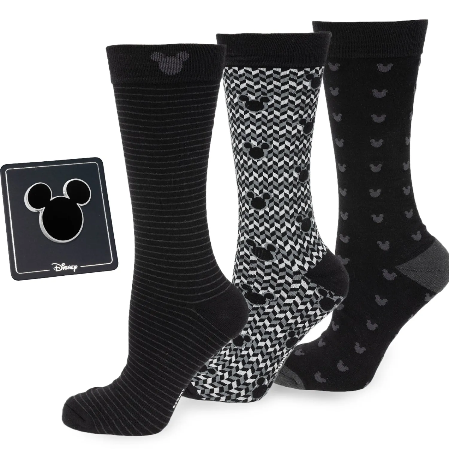 Discount Mickey Mouse Silhouette Black Gift Set Socks