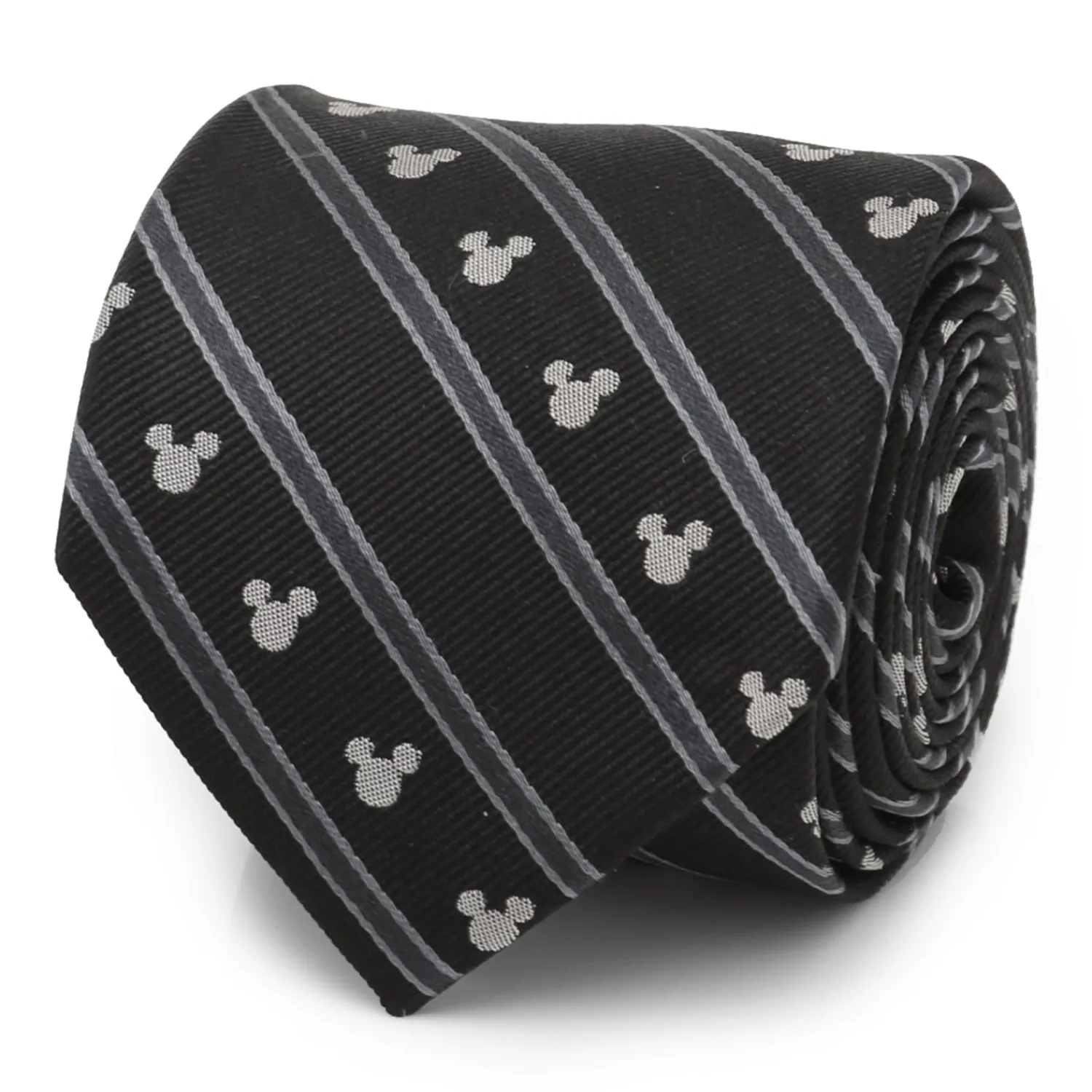 Best Mickey Mouse Stripe Black Men's Tie Disney Ties