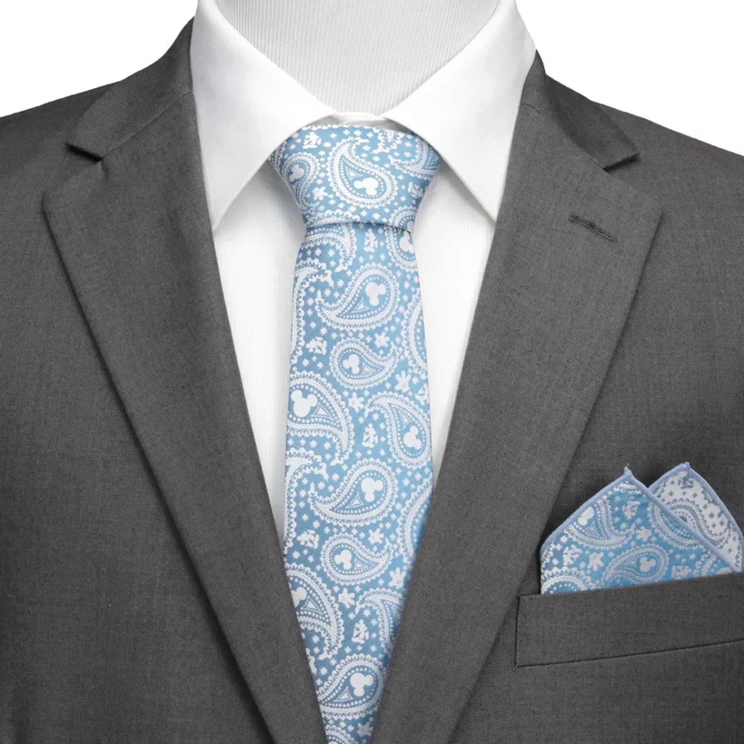 Cheap Mickey Mouse Teal Paisley Men's Tie Disney Ties