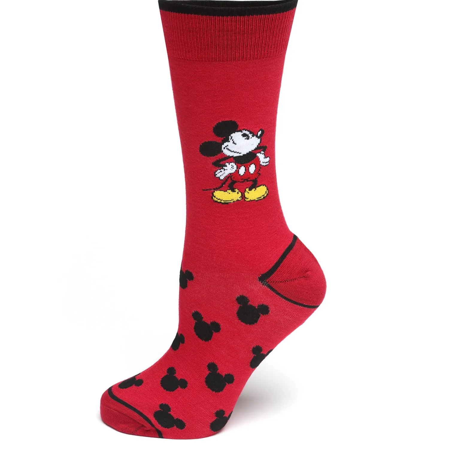 Flash Sale Mickey Pie-Eyed Red Sock and Mickey Blue Lapel Pin Gift Set Socks