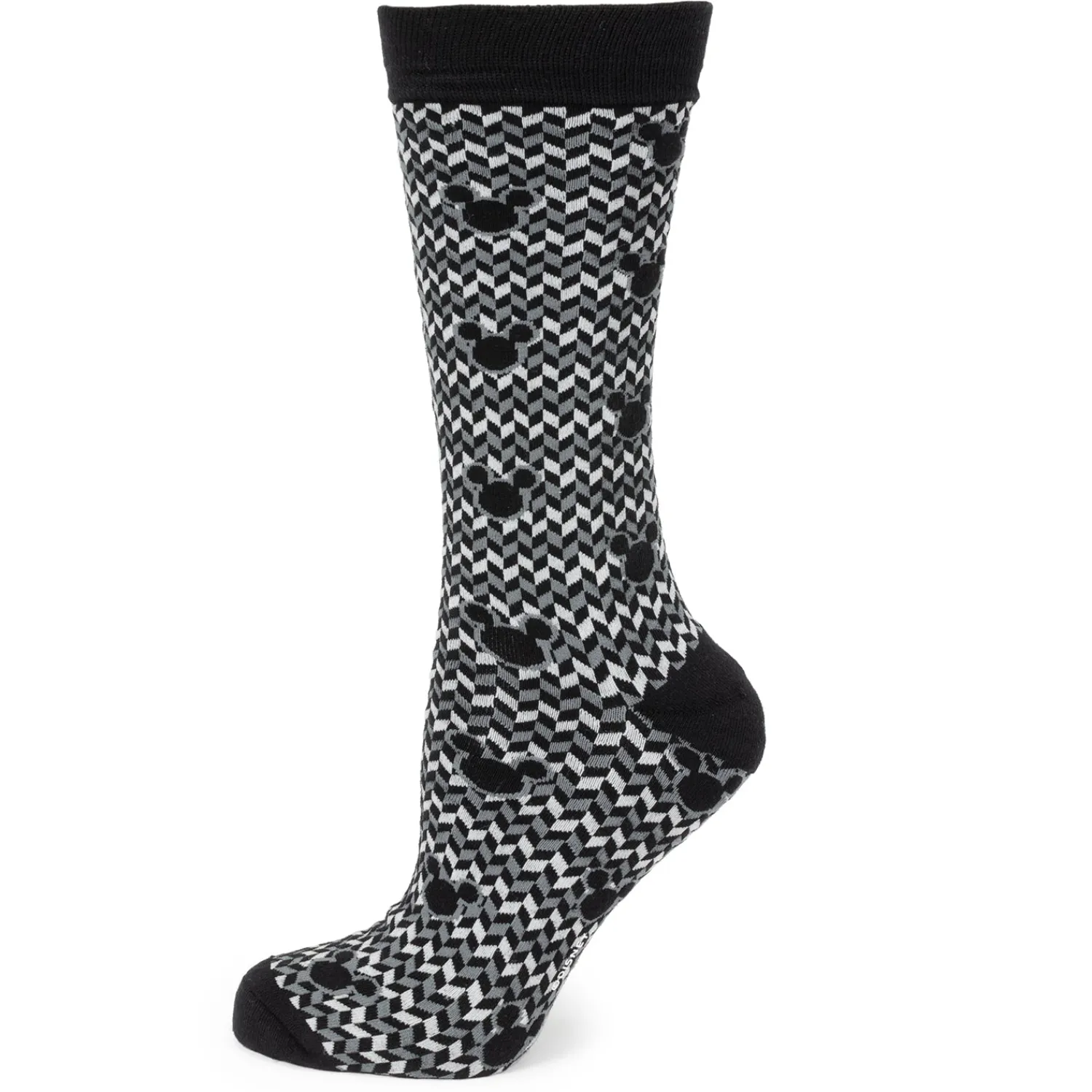 Flash Sale Mickey Silhouette Chevron Sock and Mickey Blue Lapel Pin Gift Set Socks