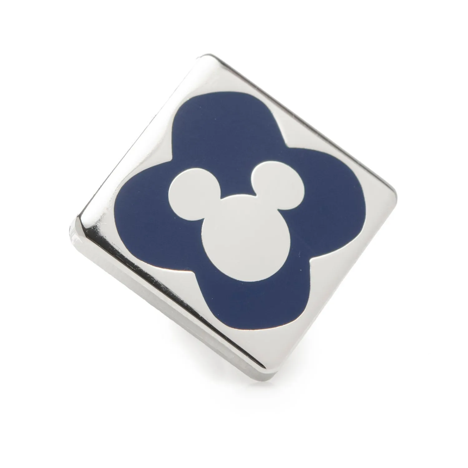 Outlet Mickey Silhouette Motif Black Sock and Mickey Blue Lapel Pin Gift Set Socks
