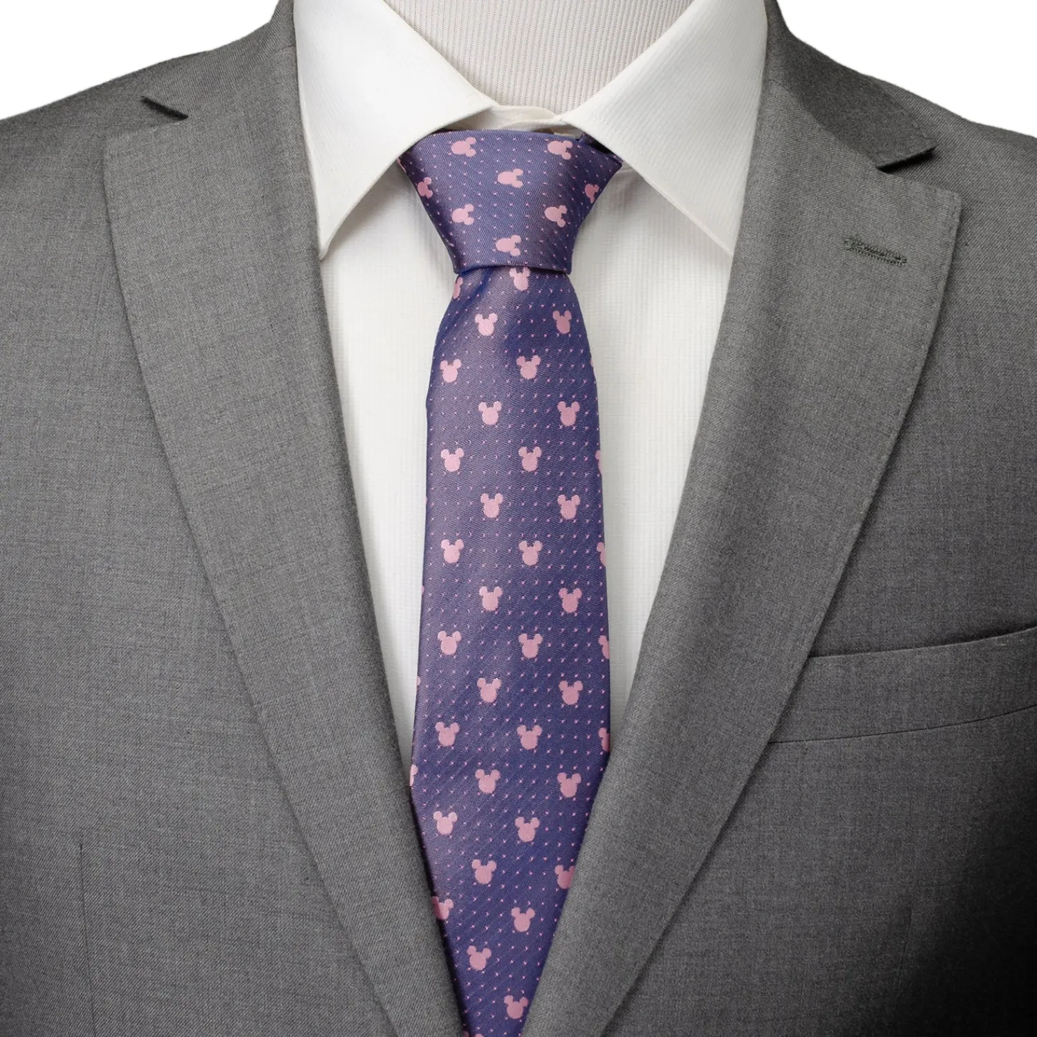 Shop Mickey Silhouette Purple Pink Dot Tie Disney Ties