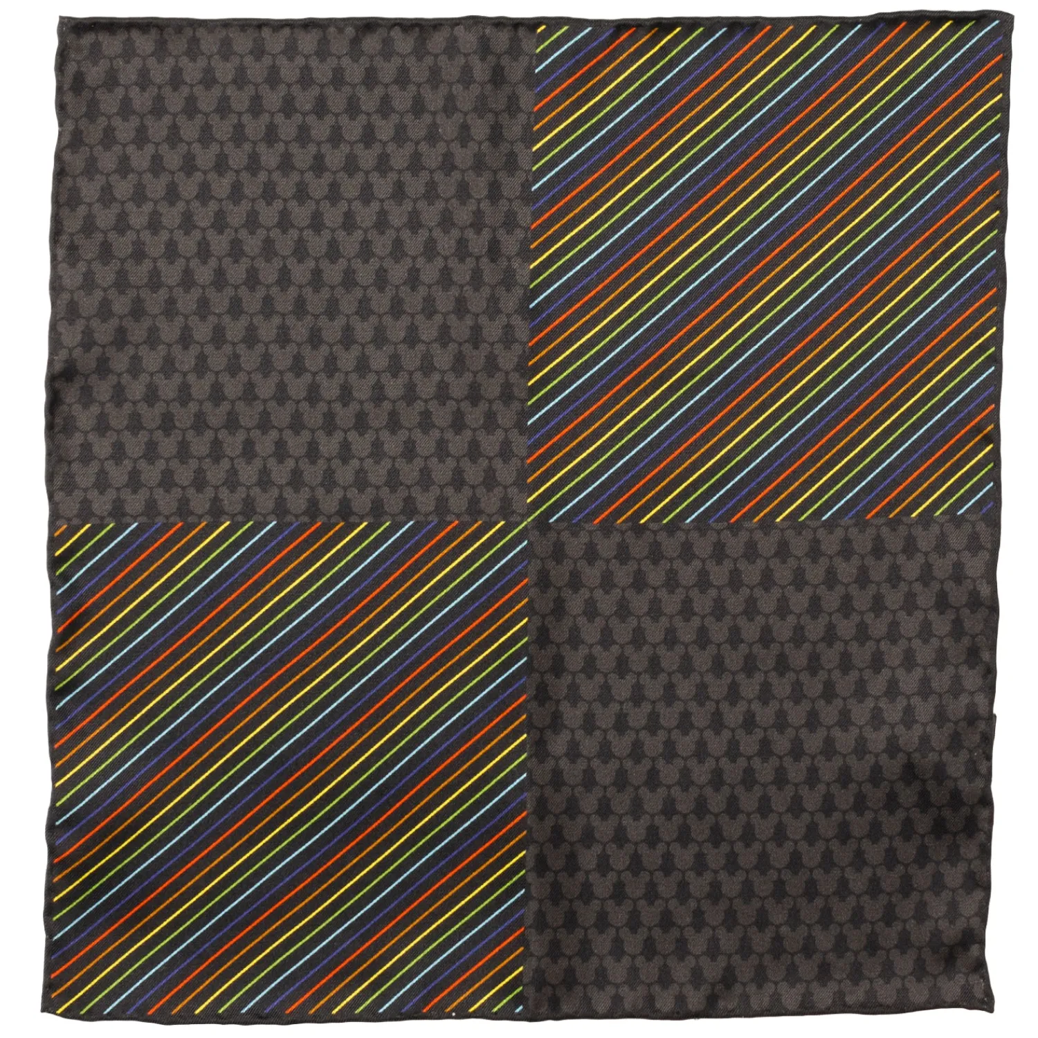 Cheap Mickey Silhouette Rainbow Pocket Square Pocket Squares