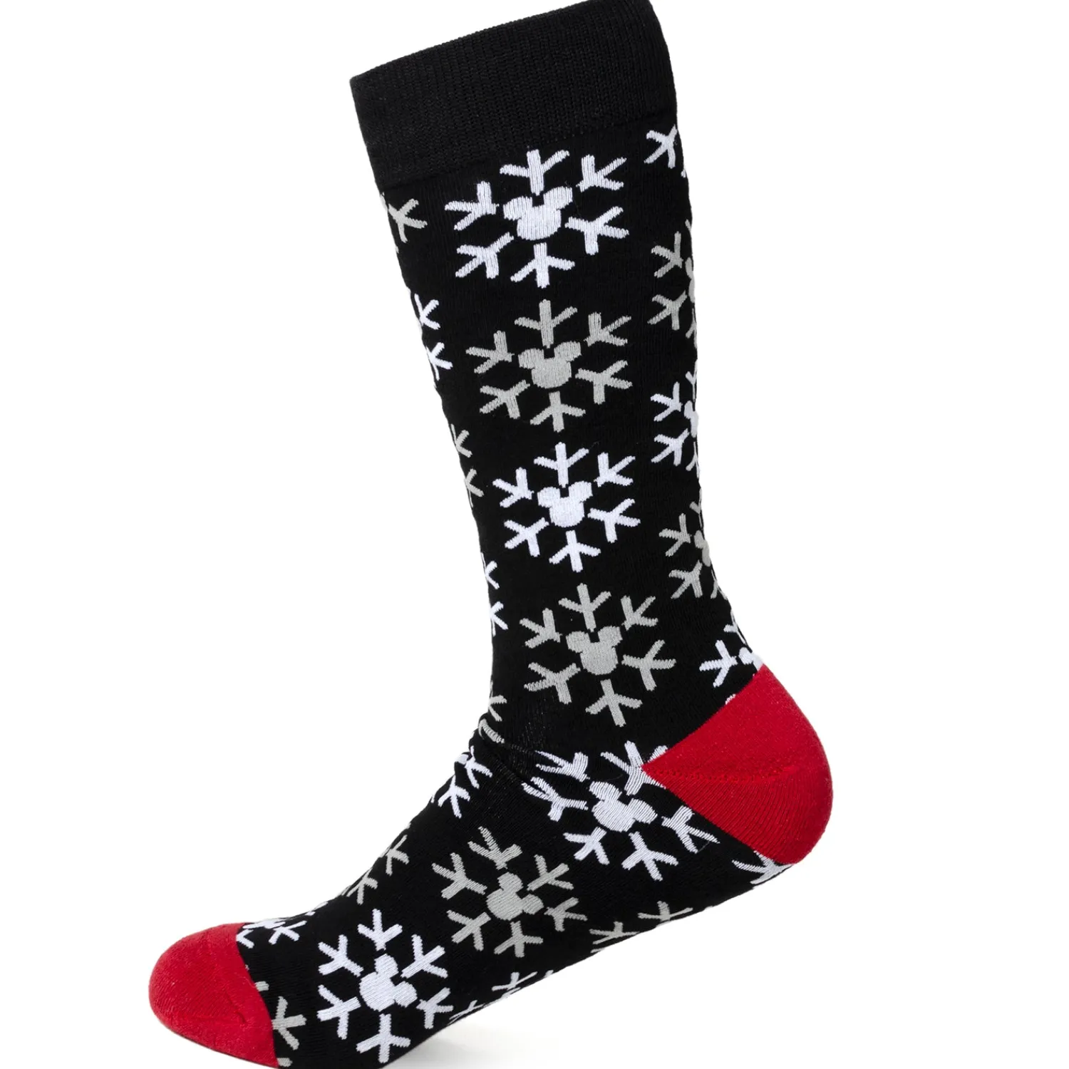 Fashion Mickey Snow Black Sock and Mickey Blue Lapel Pin Gift Set Socks