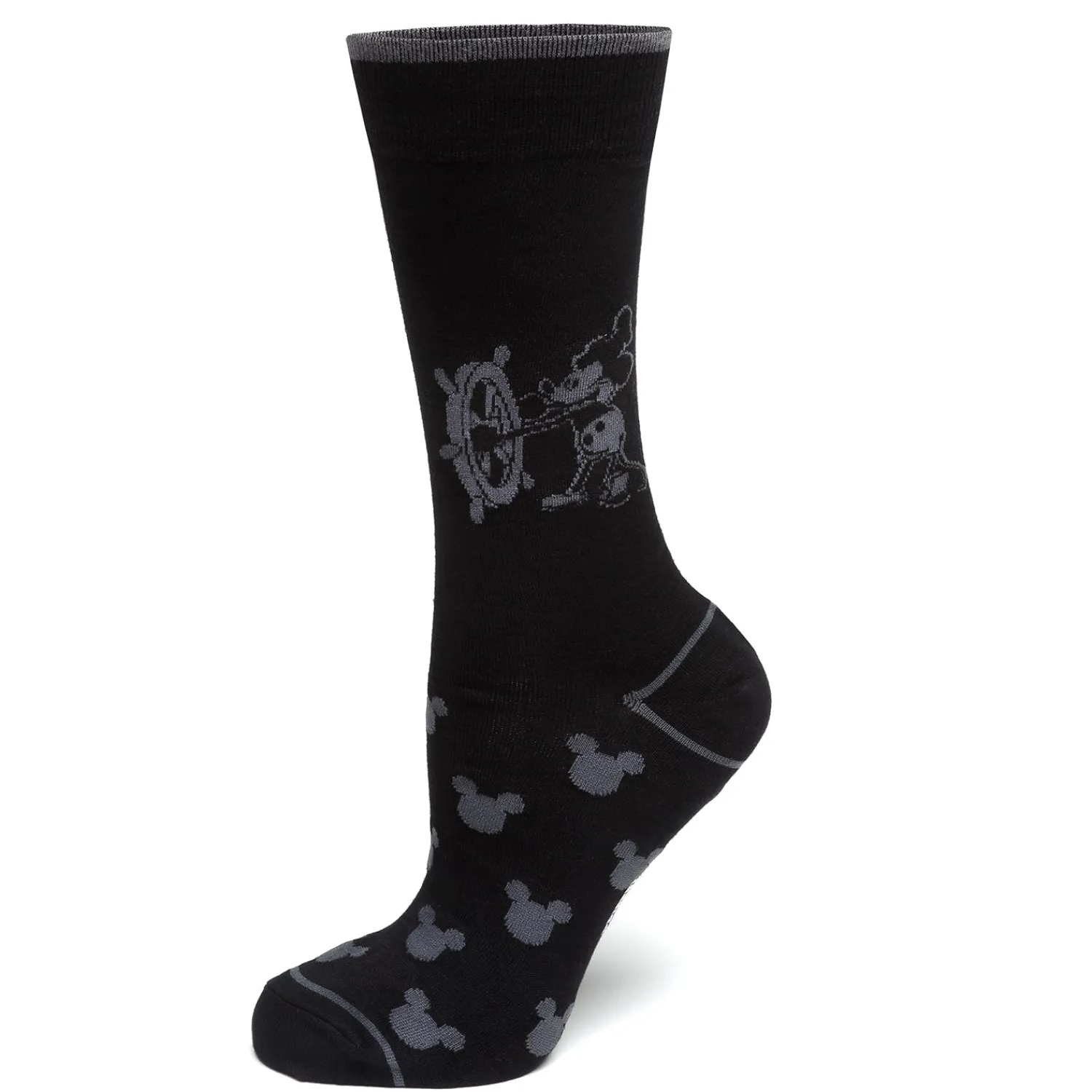 Best Sale Mickey Steamboat Willie Sock and Mickey Blue Lapel Pin Gift Set Socks