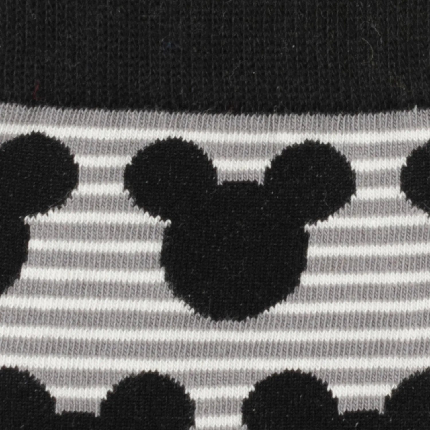 Fashion Mickey Stripe Gray Sock and Mickey Blue Lapel Pin Gift Set Socks
