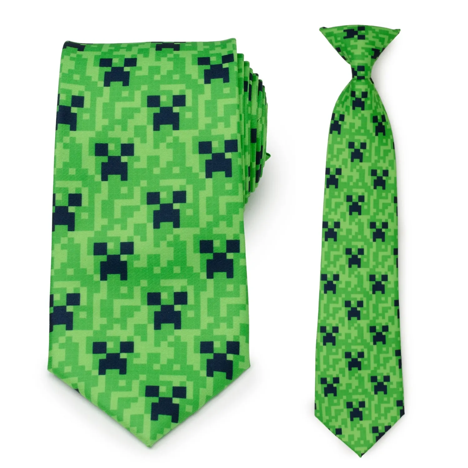 Cheap Creeper Green Father/Son Tie Set Hobbies & Interests Cufflinks