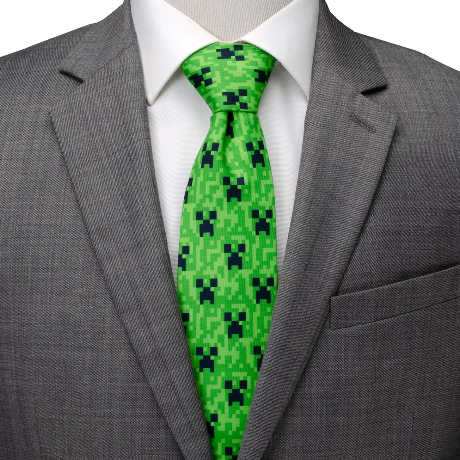 Cheap Creeper Green Father/Son Tie Set Hobbies & Interests Cufflinks