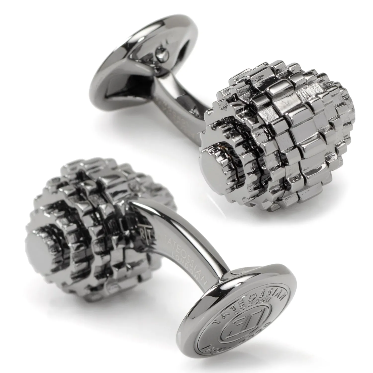 Clearance Moving Gunmetal Gear Cufflinks Luxury Cufflinks | Hobbies & Interests Cufflinks