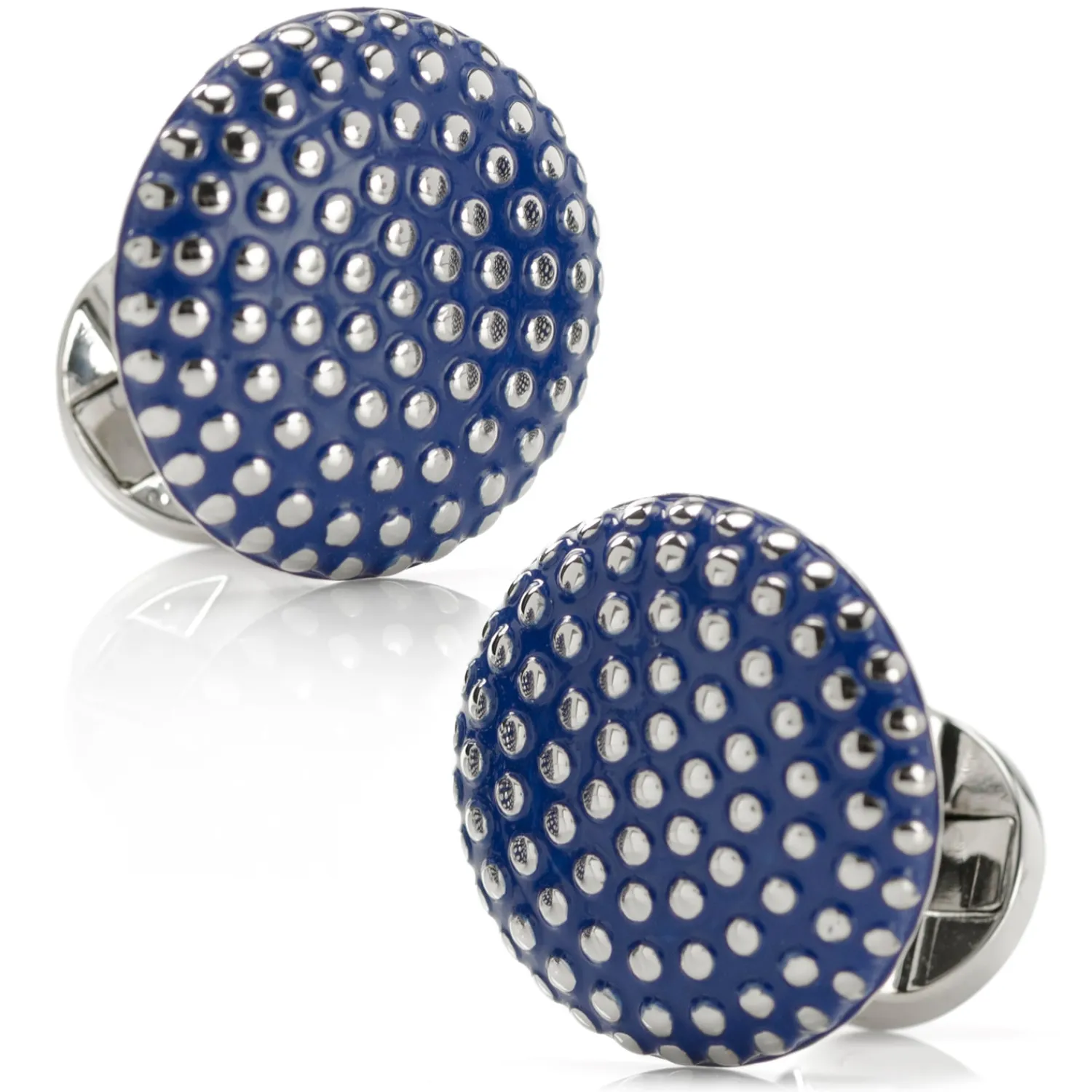 Hot Navy Circle Dot Texture Cufflinks Luxury Cufflinks | Hobbies & Interests Cufflinks