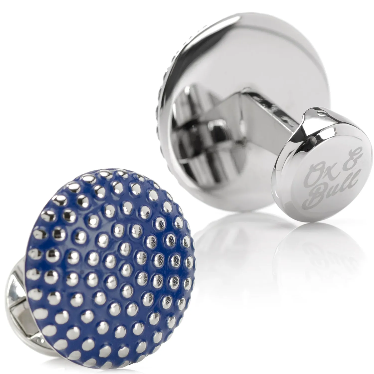 Hot Navy Circle Dot Texture Cufflinks Luxury Cufflinks | Hobbies & Interests Cufflinks