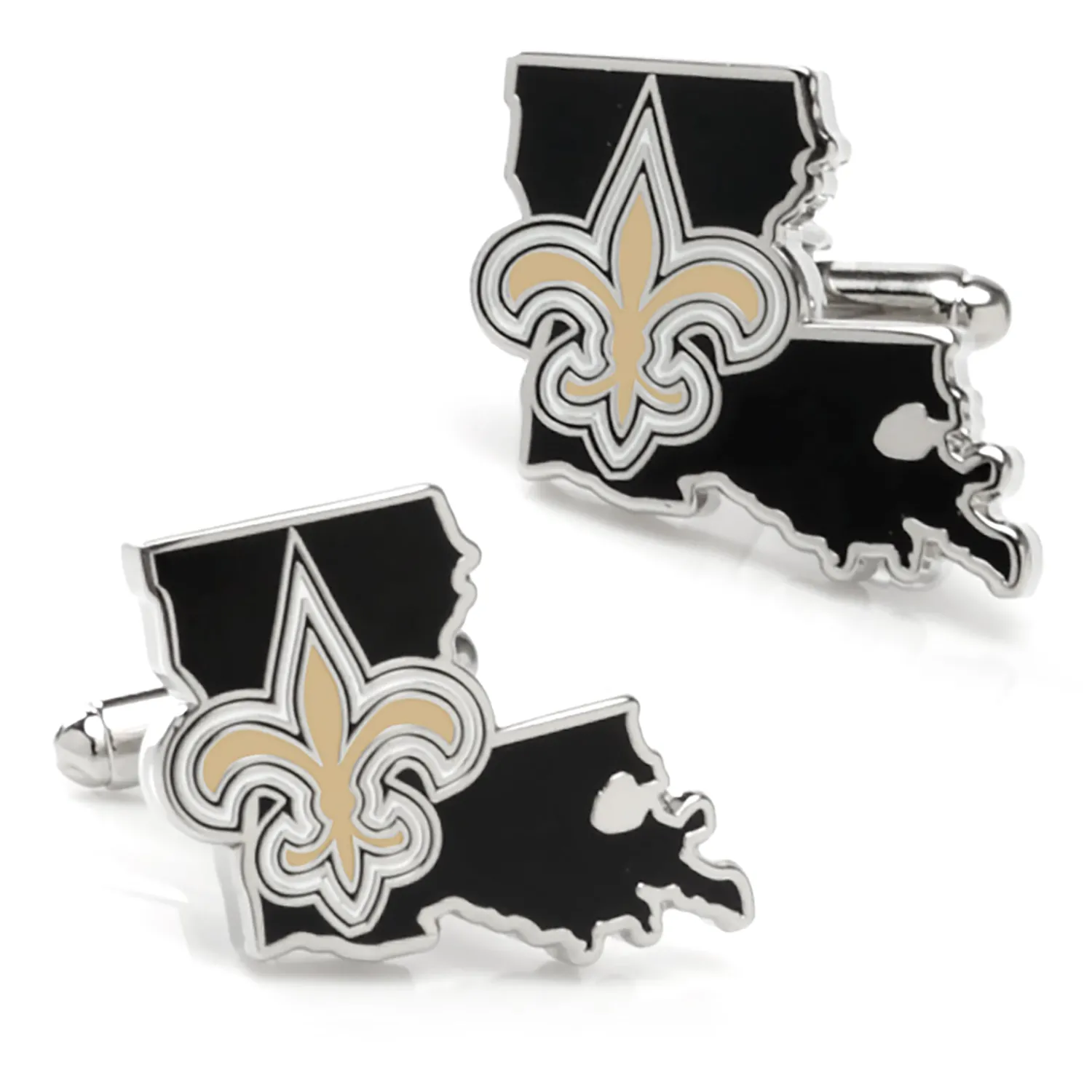 Online New Orleans Saints State Shaped Cufflinks Luxury Cufflinks | Sports Cufflinks