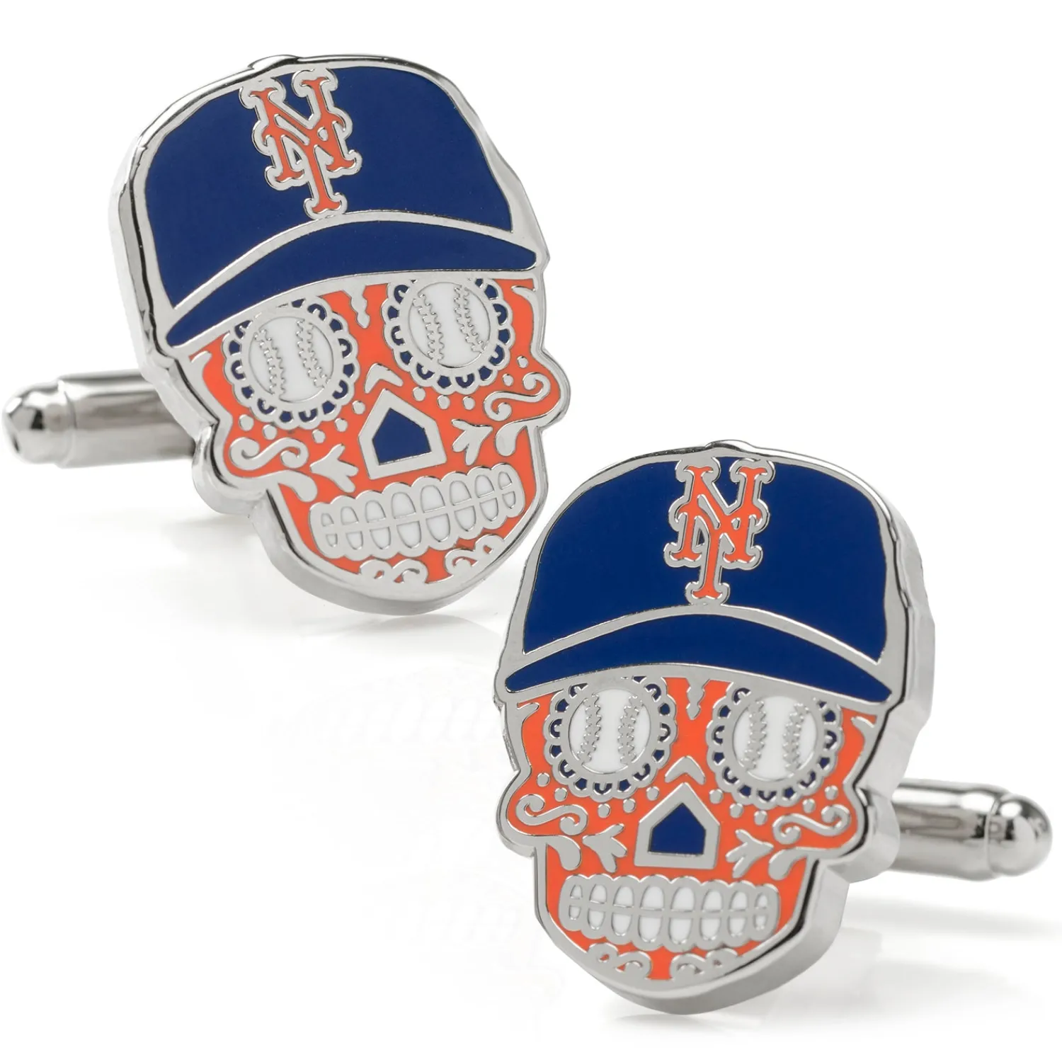 Sale New York Mets Sugar Skull Cufflinks Luxury Cufflinks | Sports Cufflinks