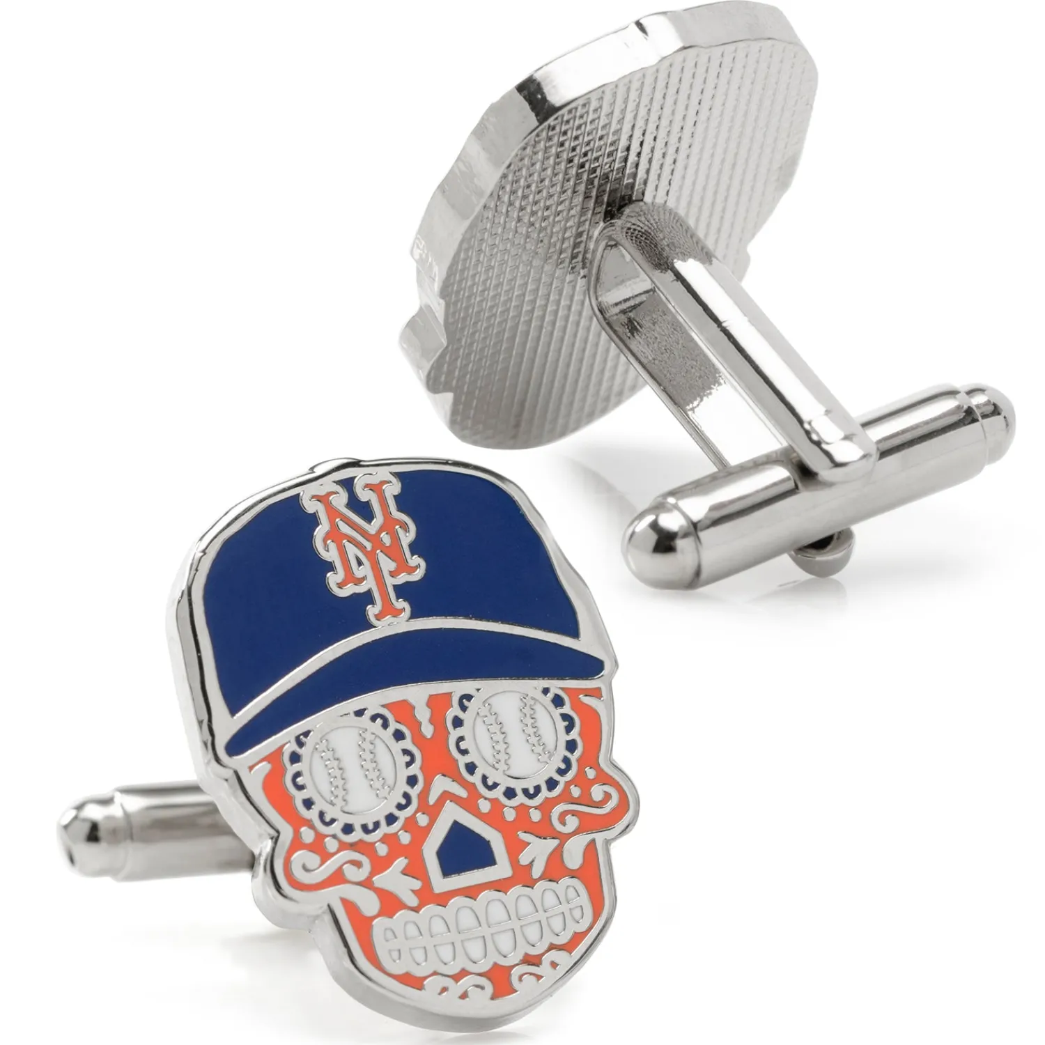 Sale New York Mets Sugar Skull Cufflinks Luxury Cufflinks | Sports Cufflinks