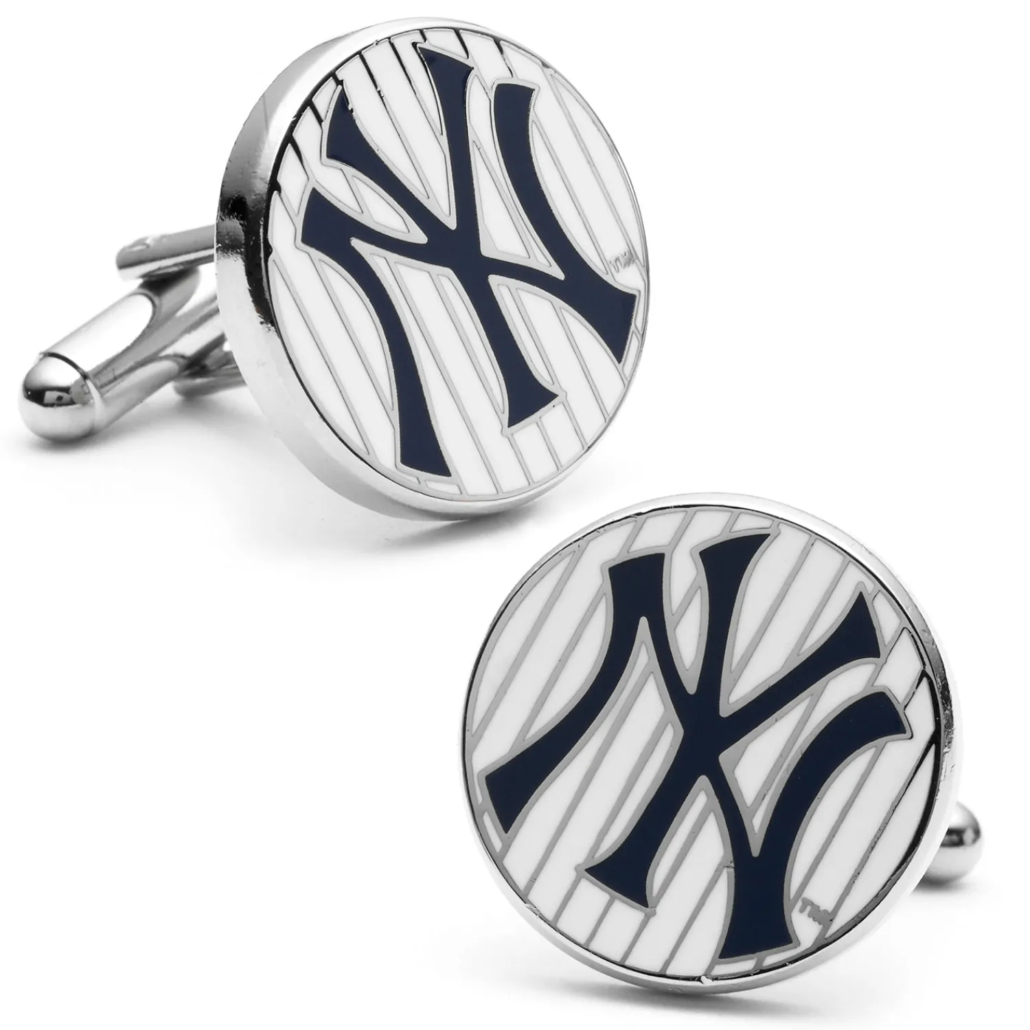 Sale New York Yankees Pinstripe Cufflinks Luxury Cufflinks | Sports Cufflinks