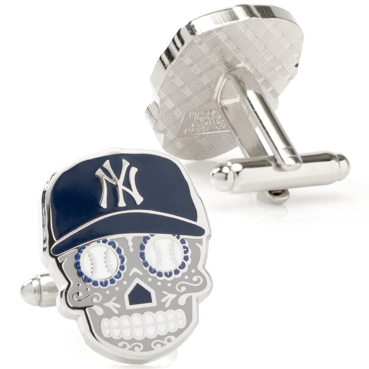 Outlet New York Yankees Sugar Skull Cufflinks Luxury Cufflinks | Sports Cufflinks