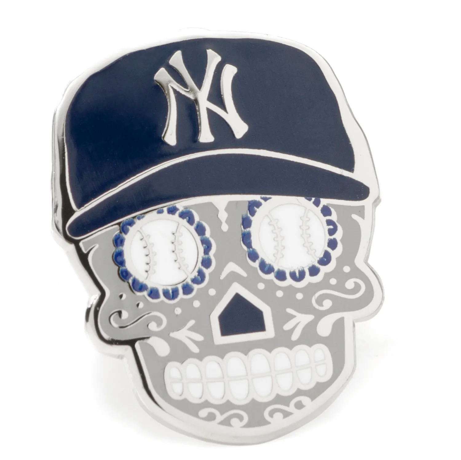 Hot New York Yankees Sugar Skull Lapel Pin Lapel Pins