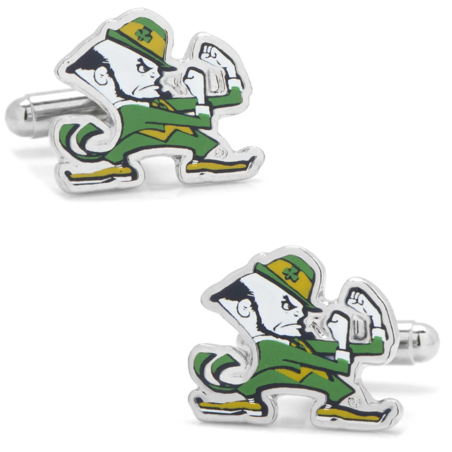 Best Notre Dame University Fighting Leprechaun Cufflinks Luxury Cufflinks | Sports Cufflinks