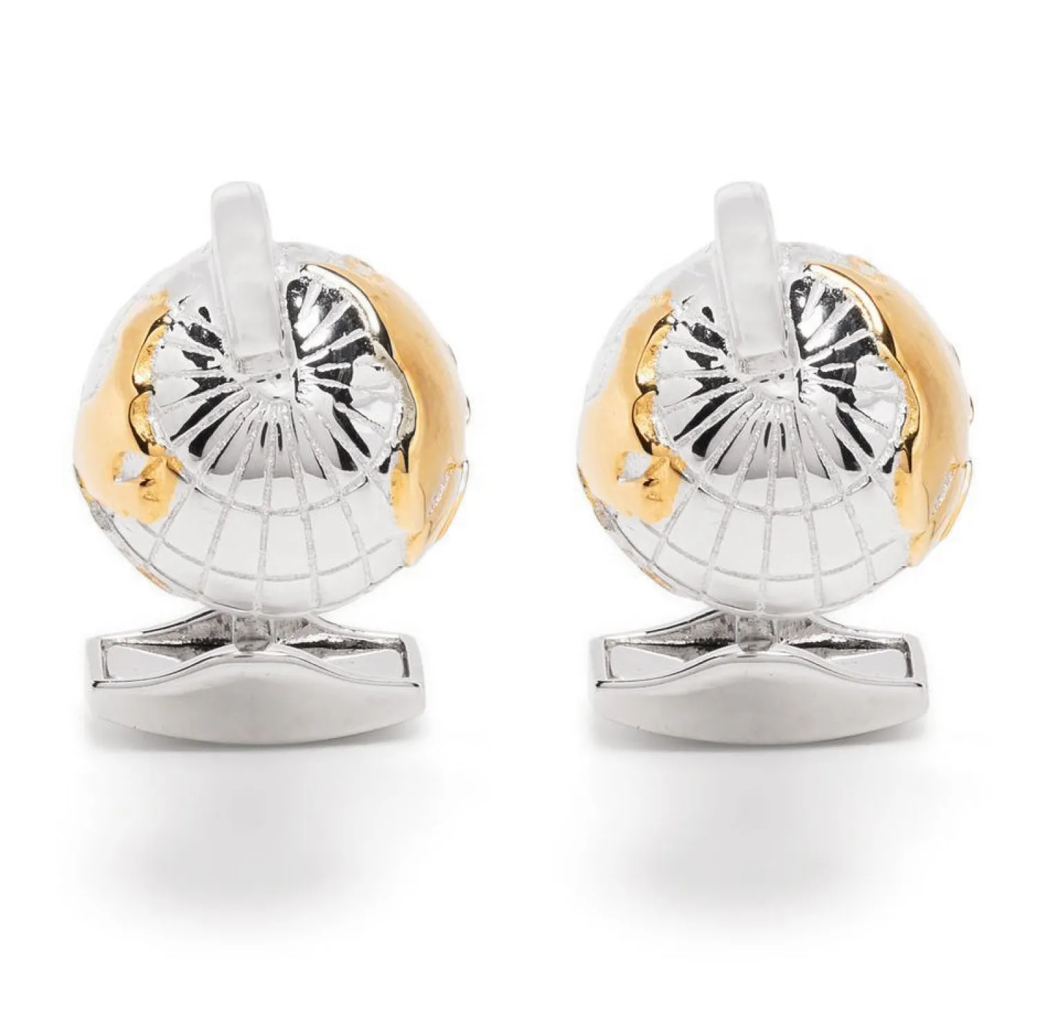 Flash Sale Oceanic Globe Cufflinks in Sterling Silver Luxury Cufflinks | Hobbies & Interests Cufflinks