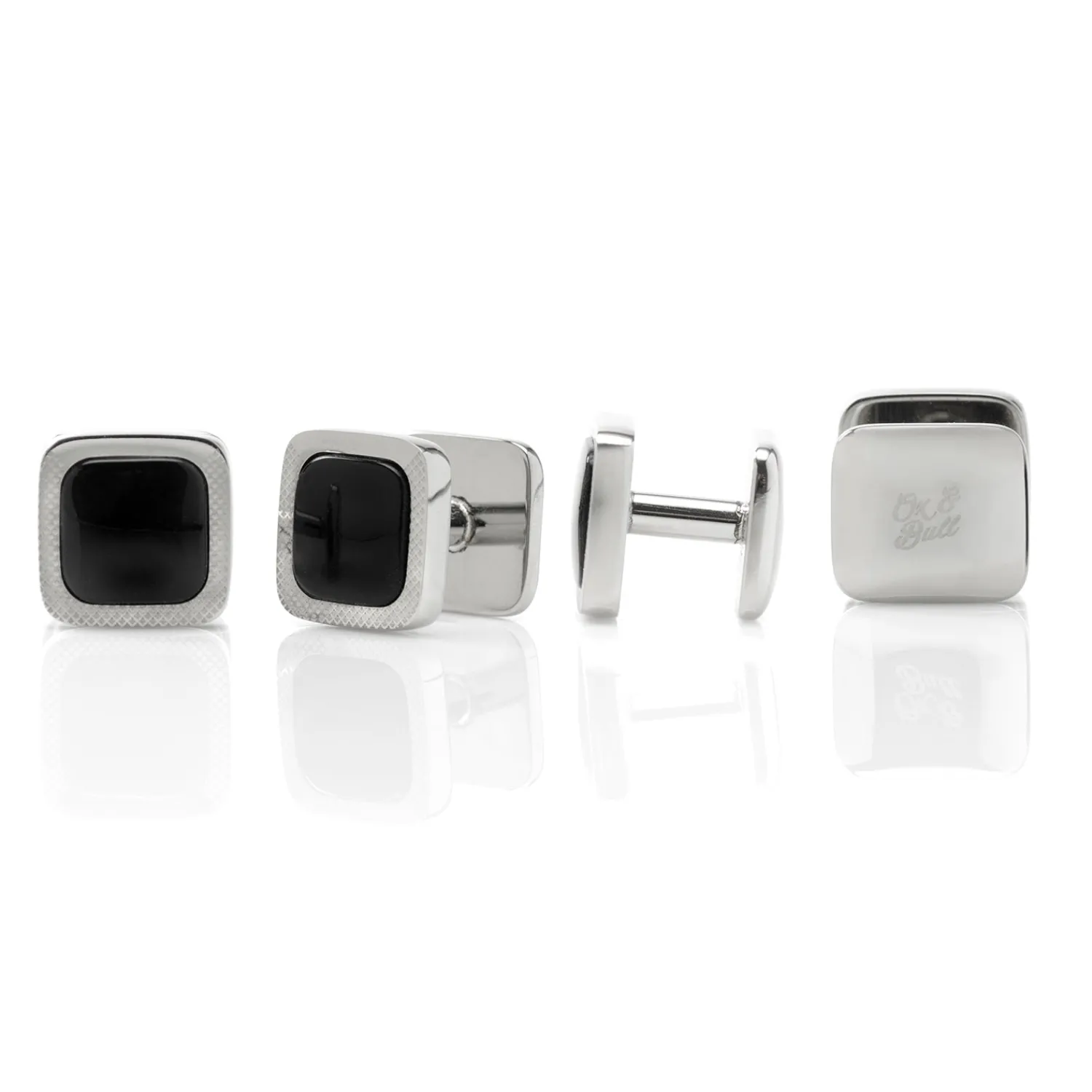 Flash Sale Onyx Cushion Stainless Steel Stud Set Stud Sets