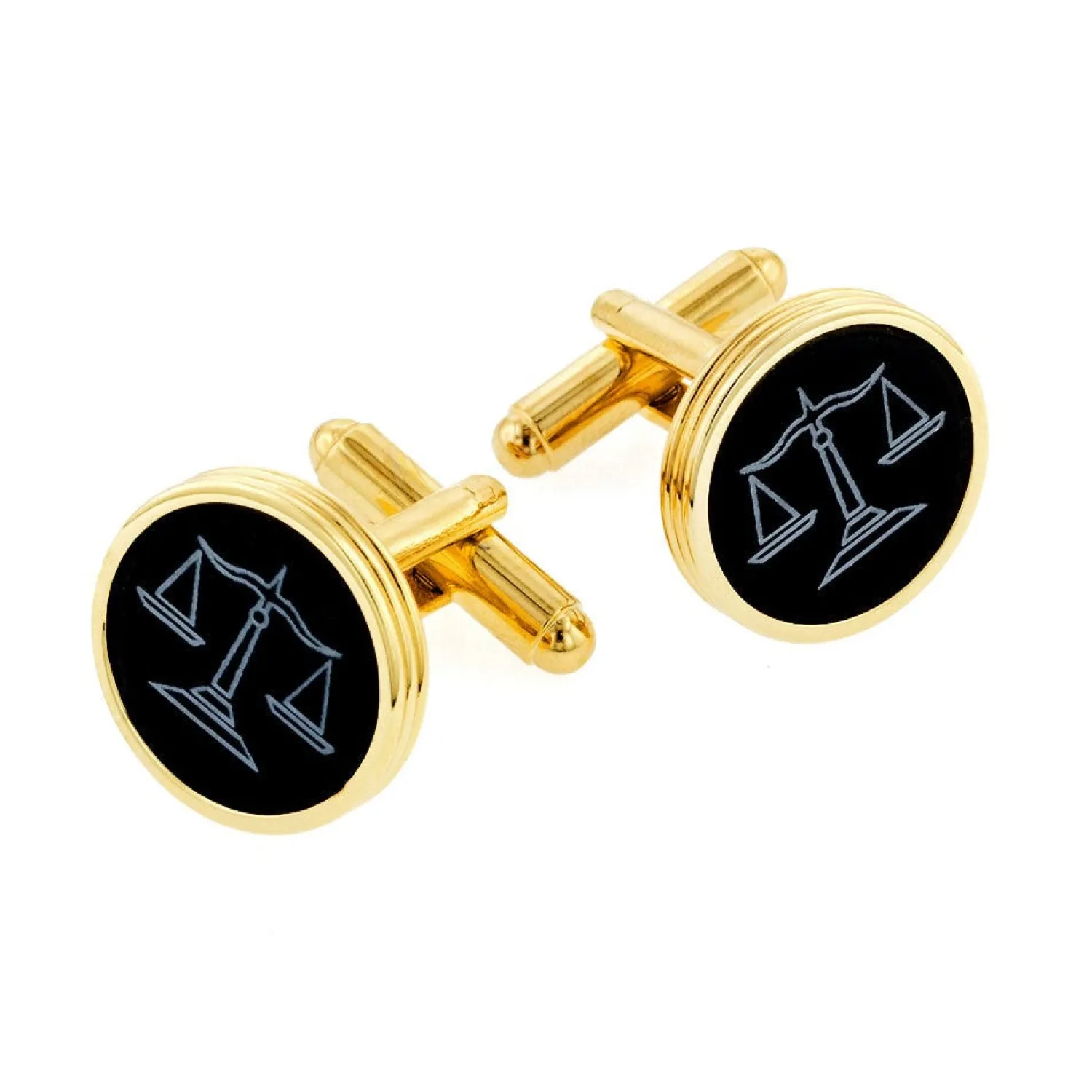 Outlet Onyx Scales of Justice Cufflinks Luxury Cufflinks | Career Cufflinks