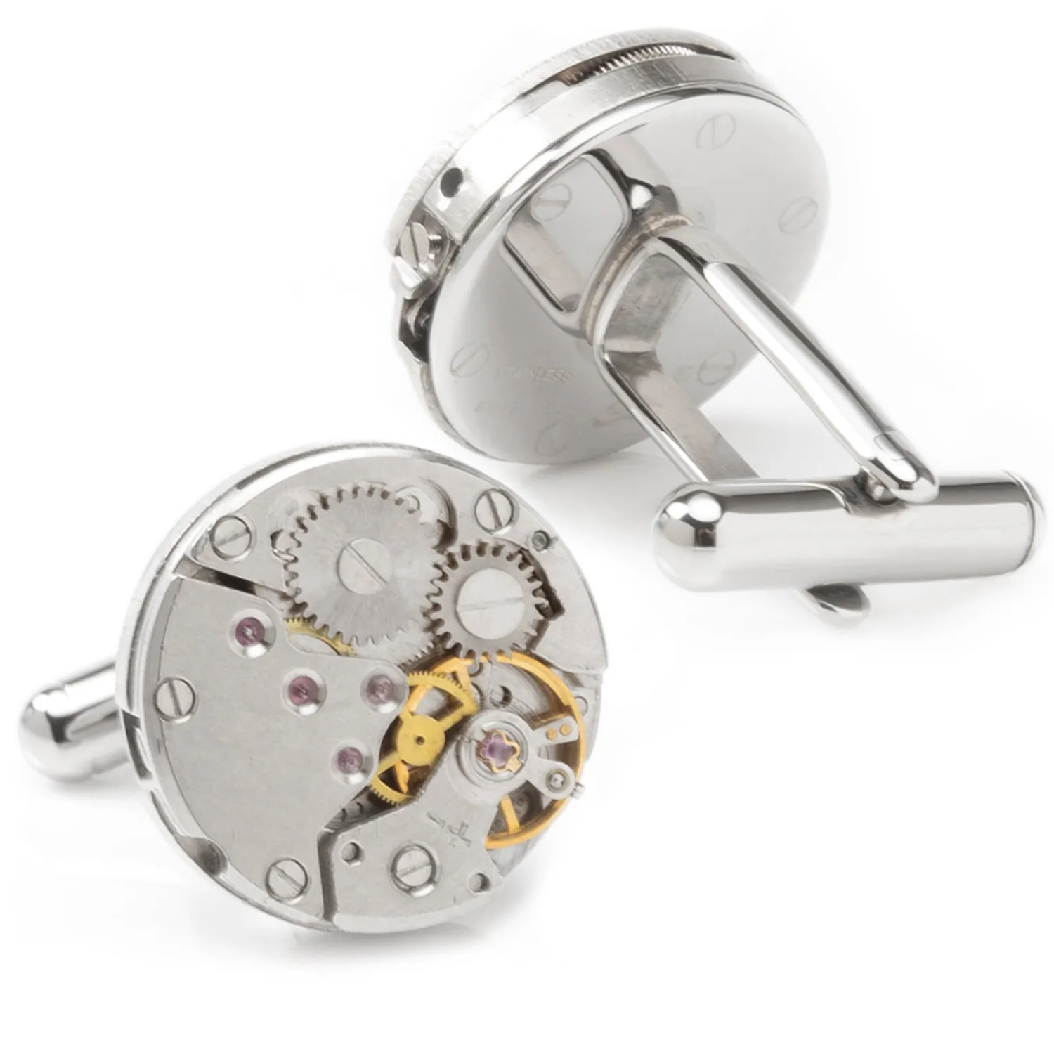 New Open Edge Skeleton Watch Movement Cufflinks Luxury Cufflinks | Hobbies & Interests Cufflinks