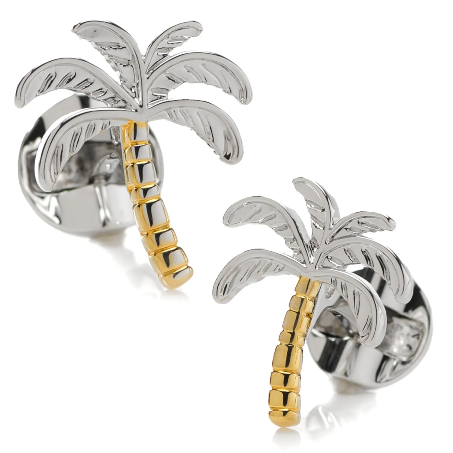 Cheap Palm Tree Silver Gold Cufflinks Luxury Cufflinks | Hobbies & Interests Cufflinks